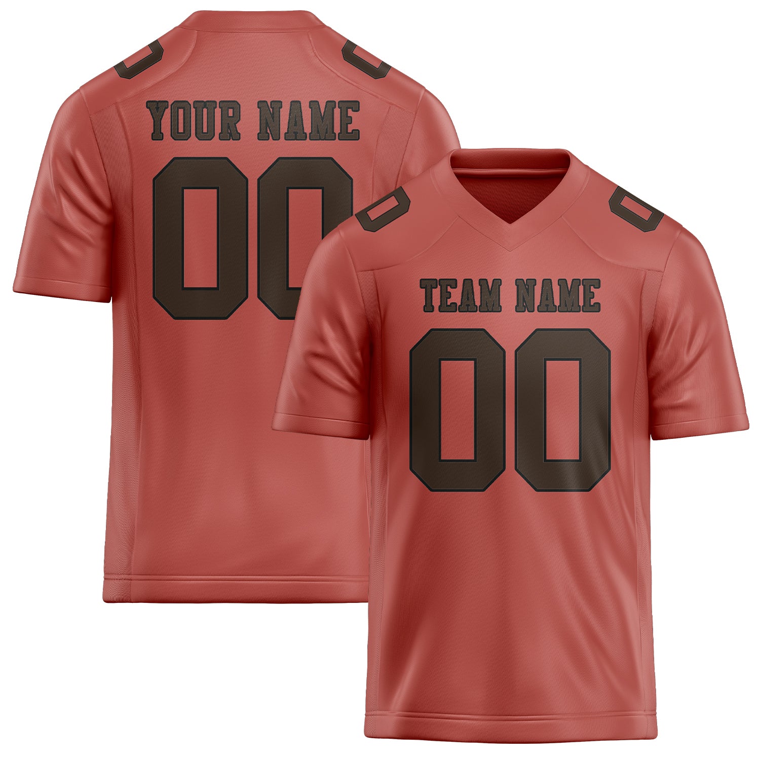 Custom Copper Rose Brown Football Jersey
