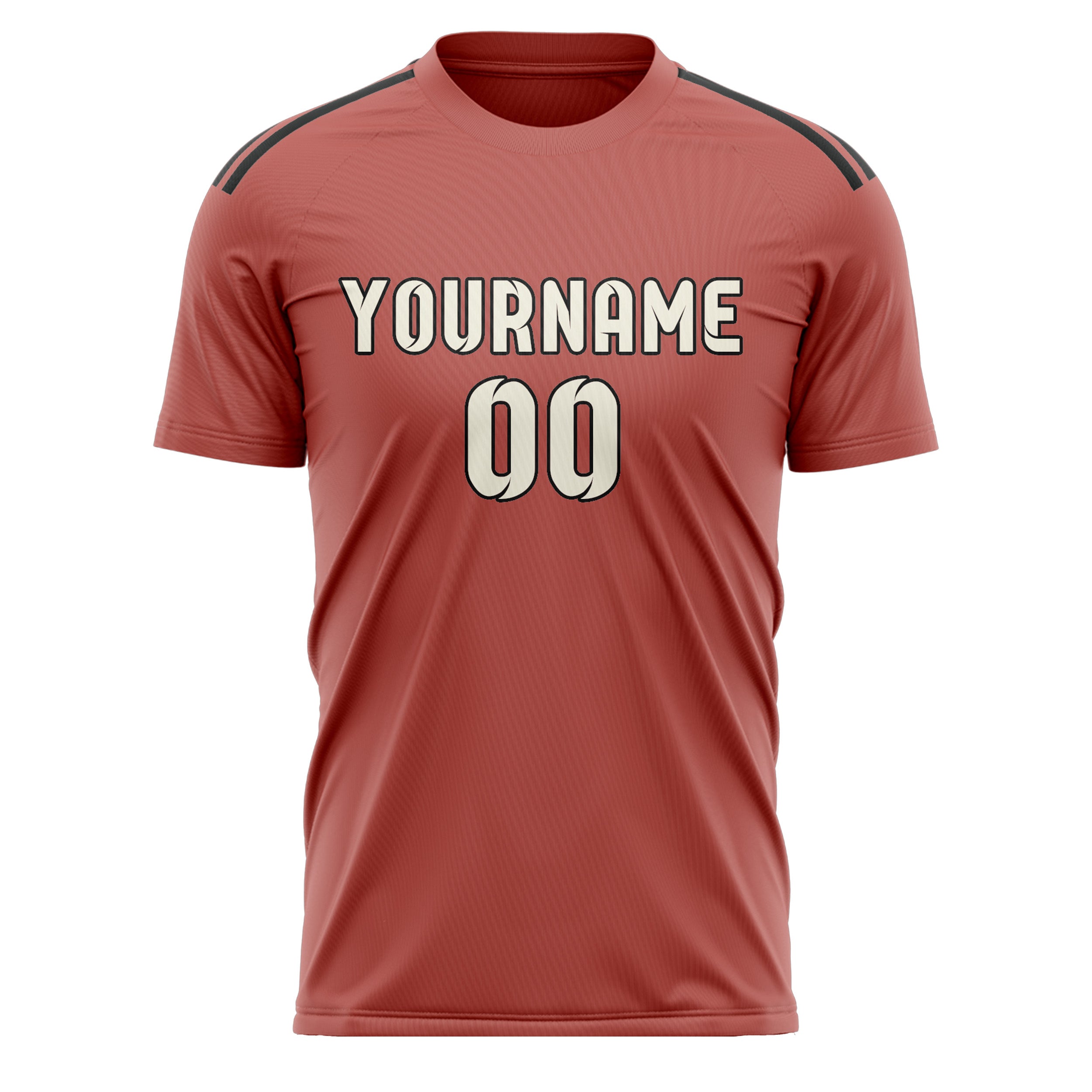 Custom Copper Rose Cream Soccer Jersey