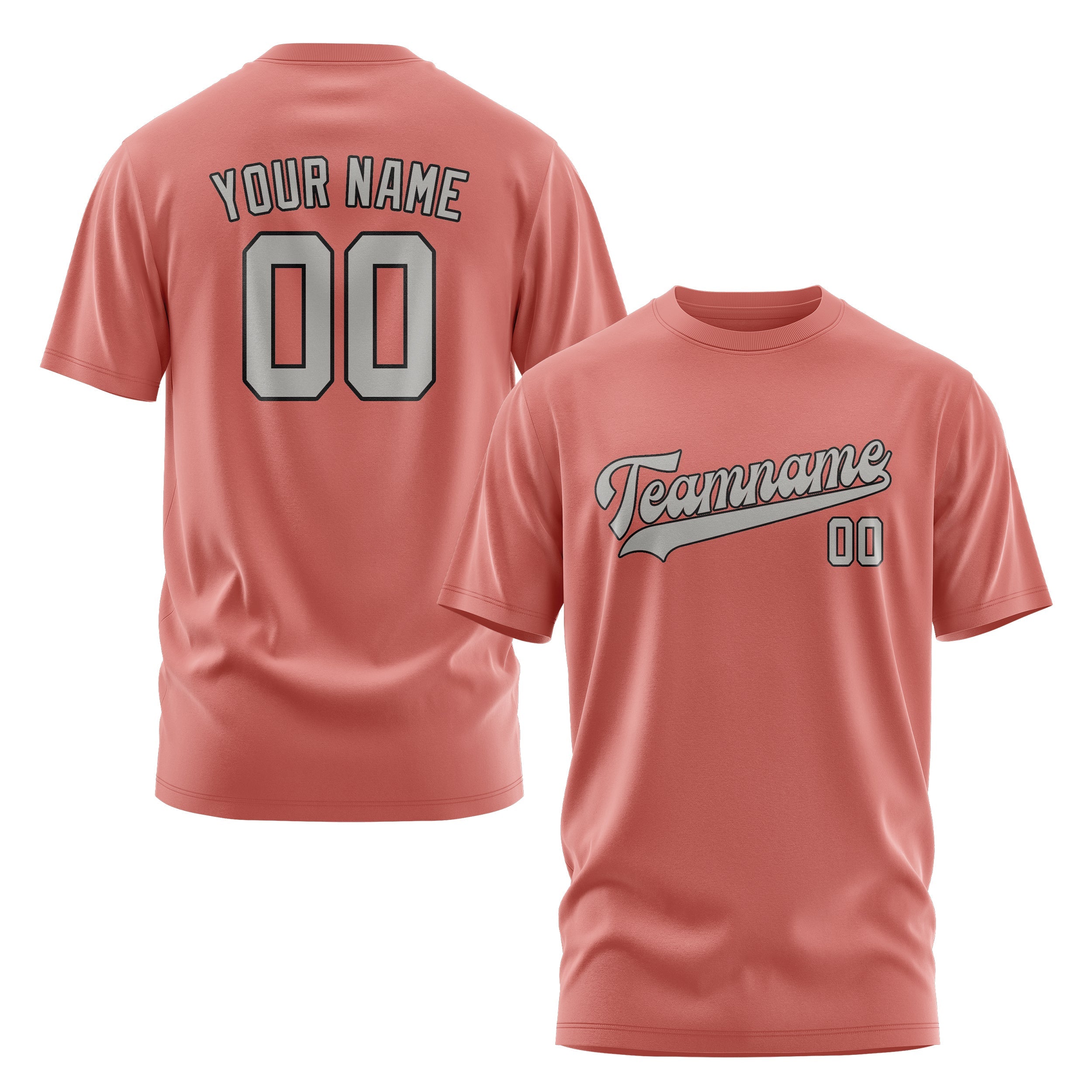 Custom Copper Rose Gray T-Shirt