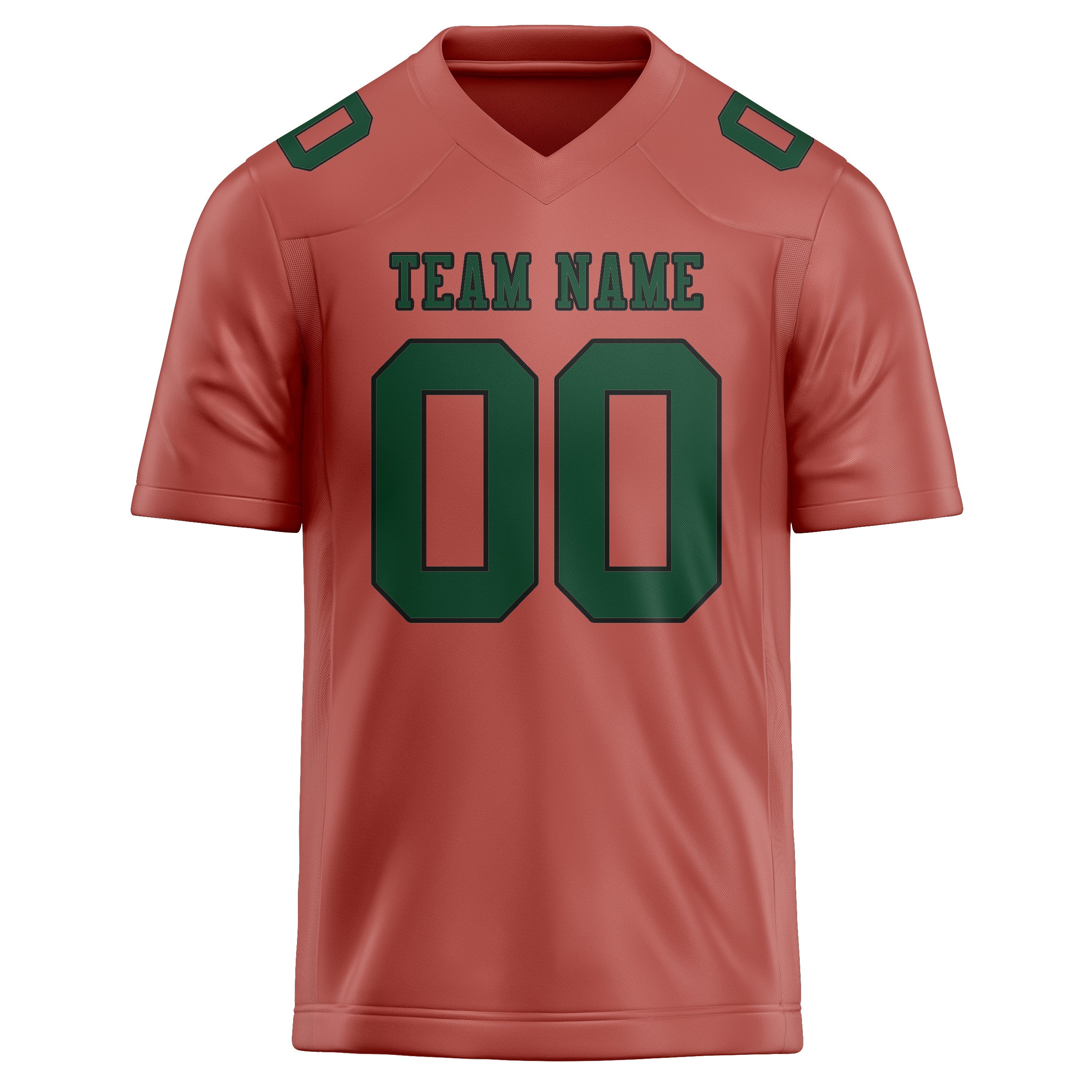 Custom Copper Rose Green Football Jersey