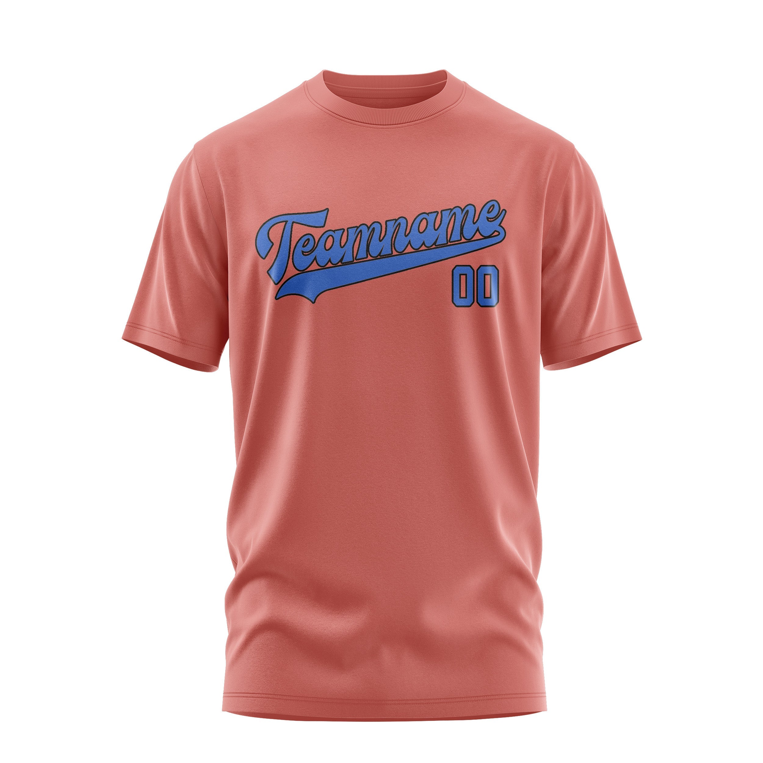 Custom Copper Rose Sky Blue T-Shirt