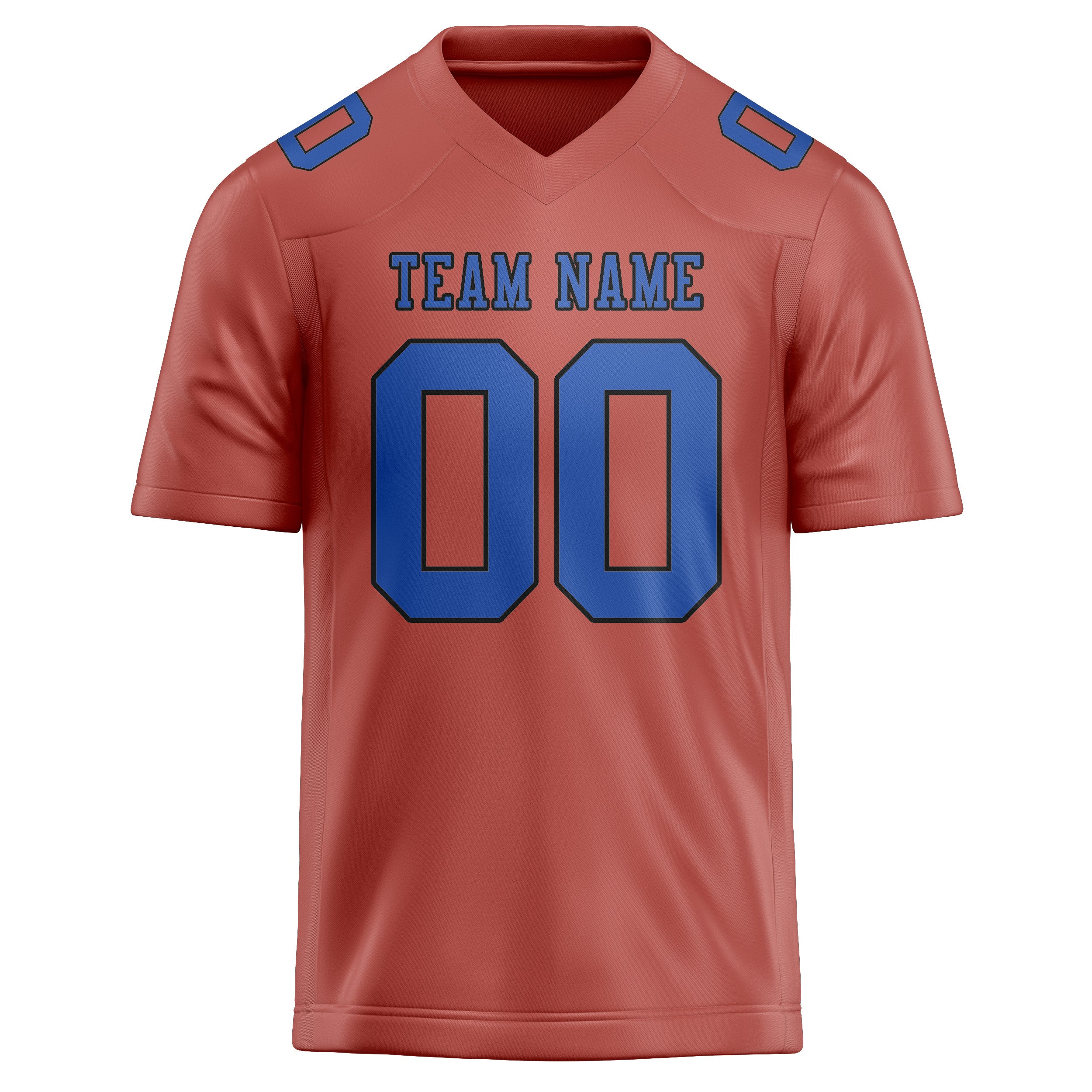 Custom Copper Rose Sky Blue Football Jersey