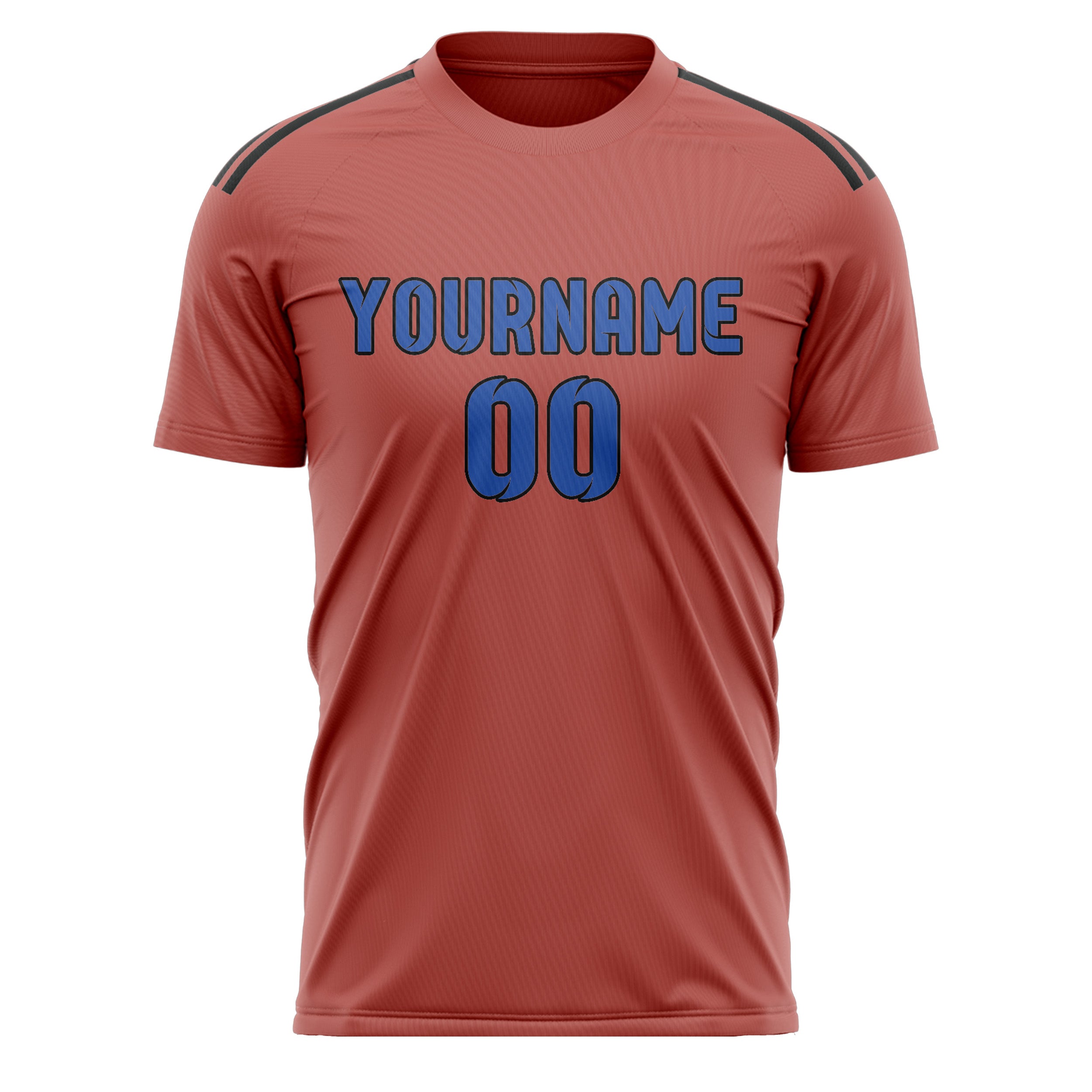 Custom Copper Rose Sky Blue Soccer Jersey