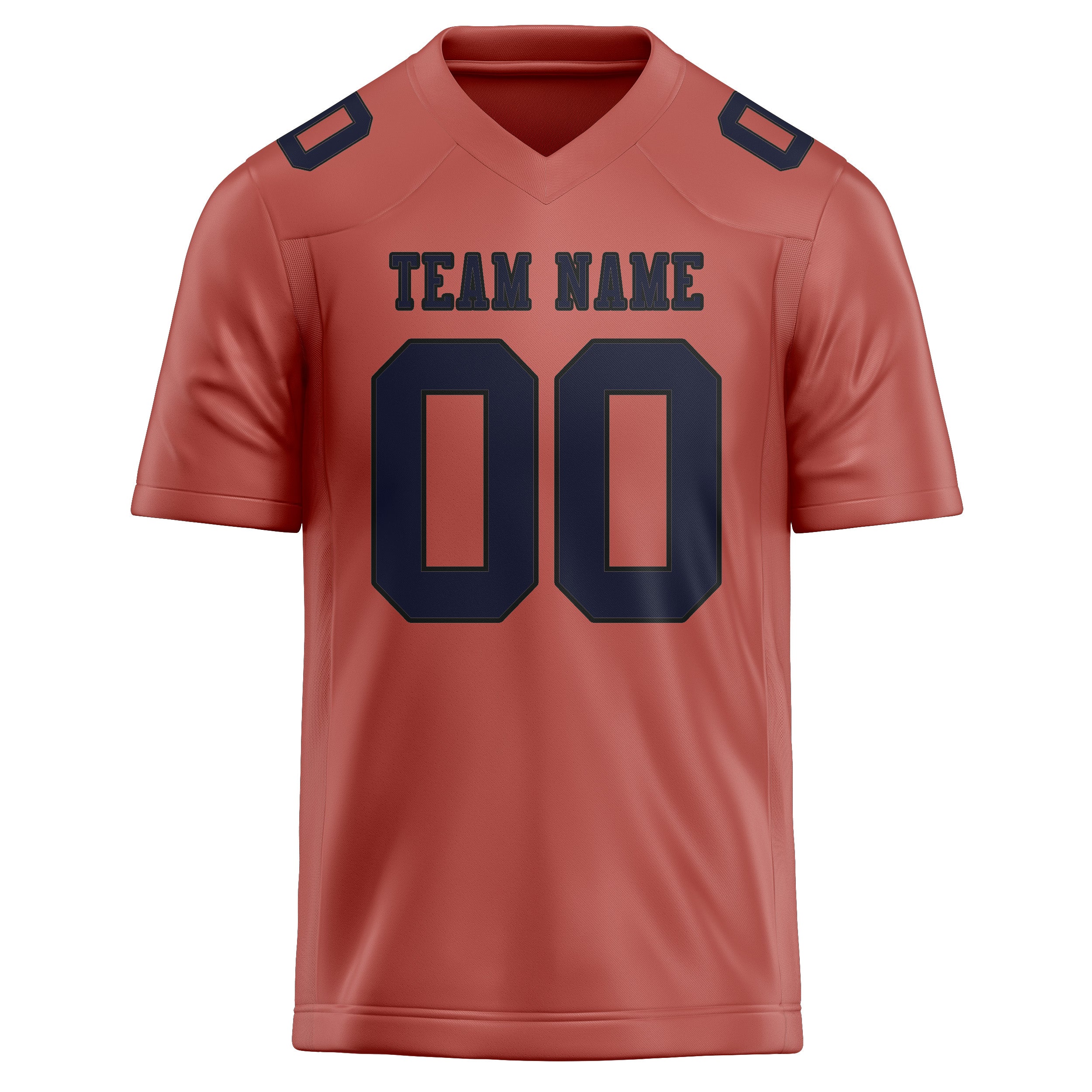 Custom Copper Rose Navy Football Jersey