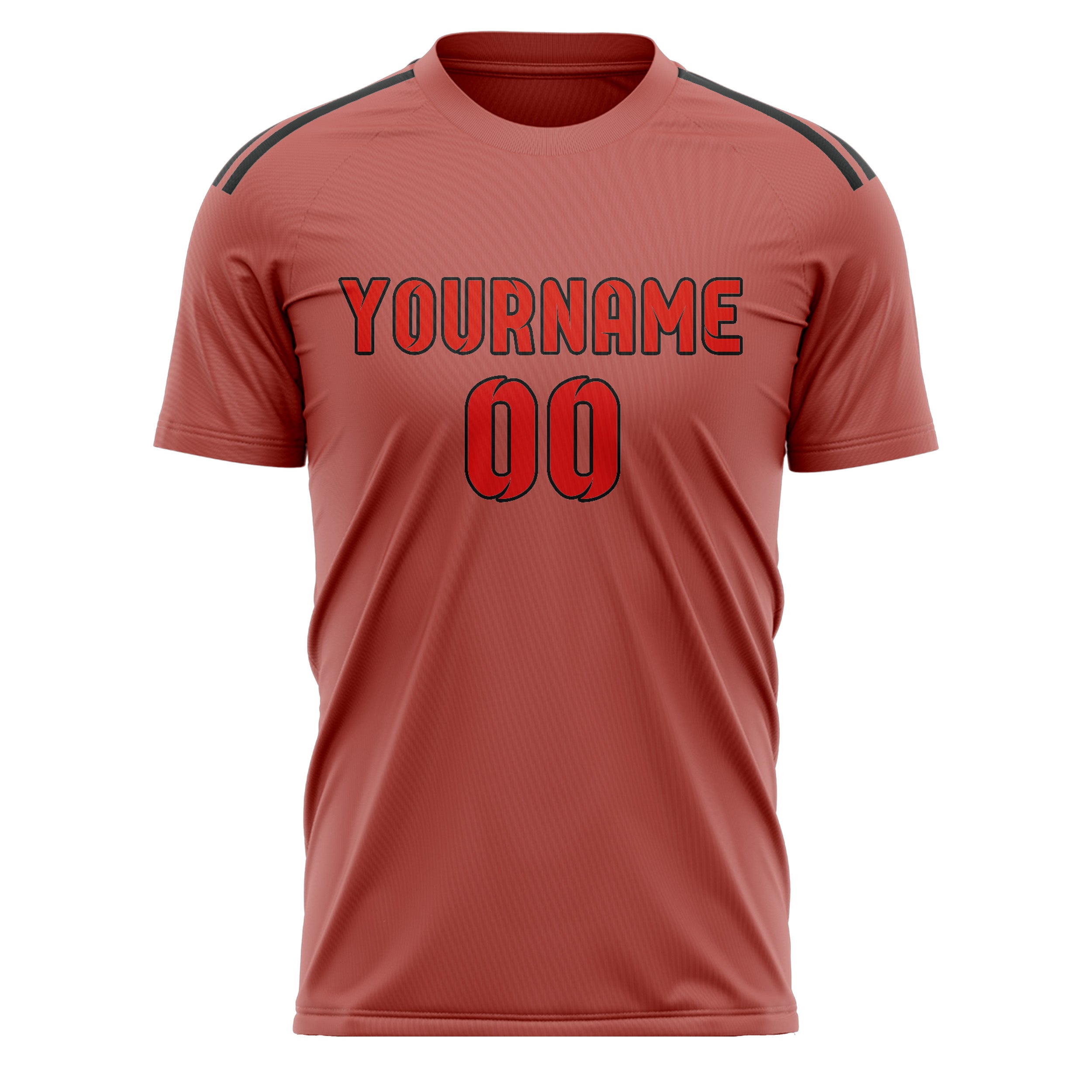 Custom Copper Rose Orange Red Soccer Jersey