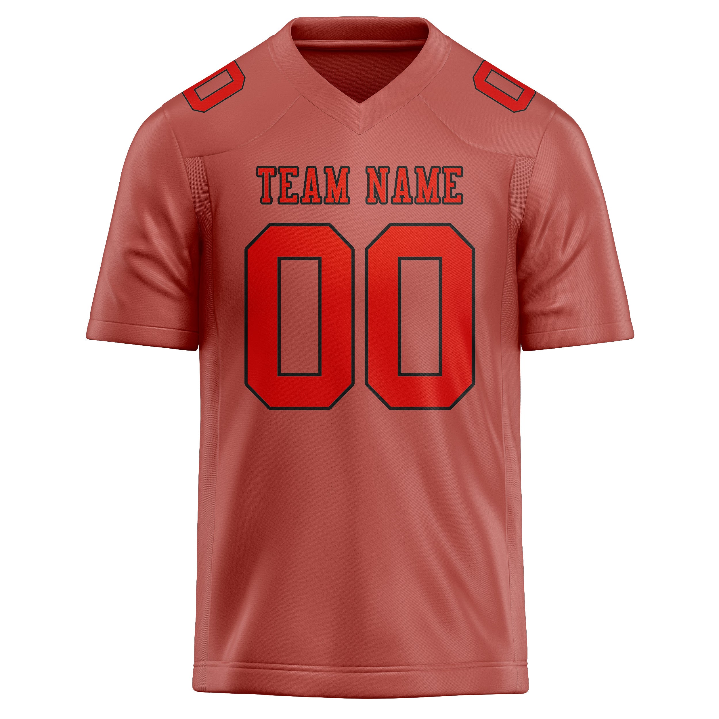 Custom Copper Rose Orange Red Football Jersey