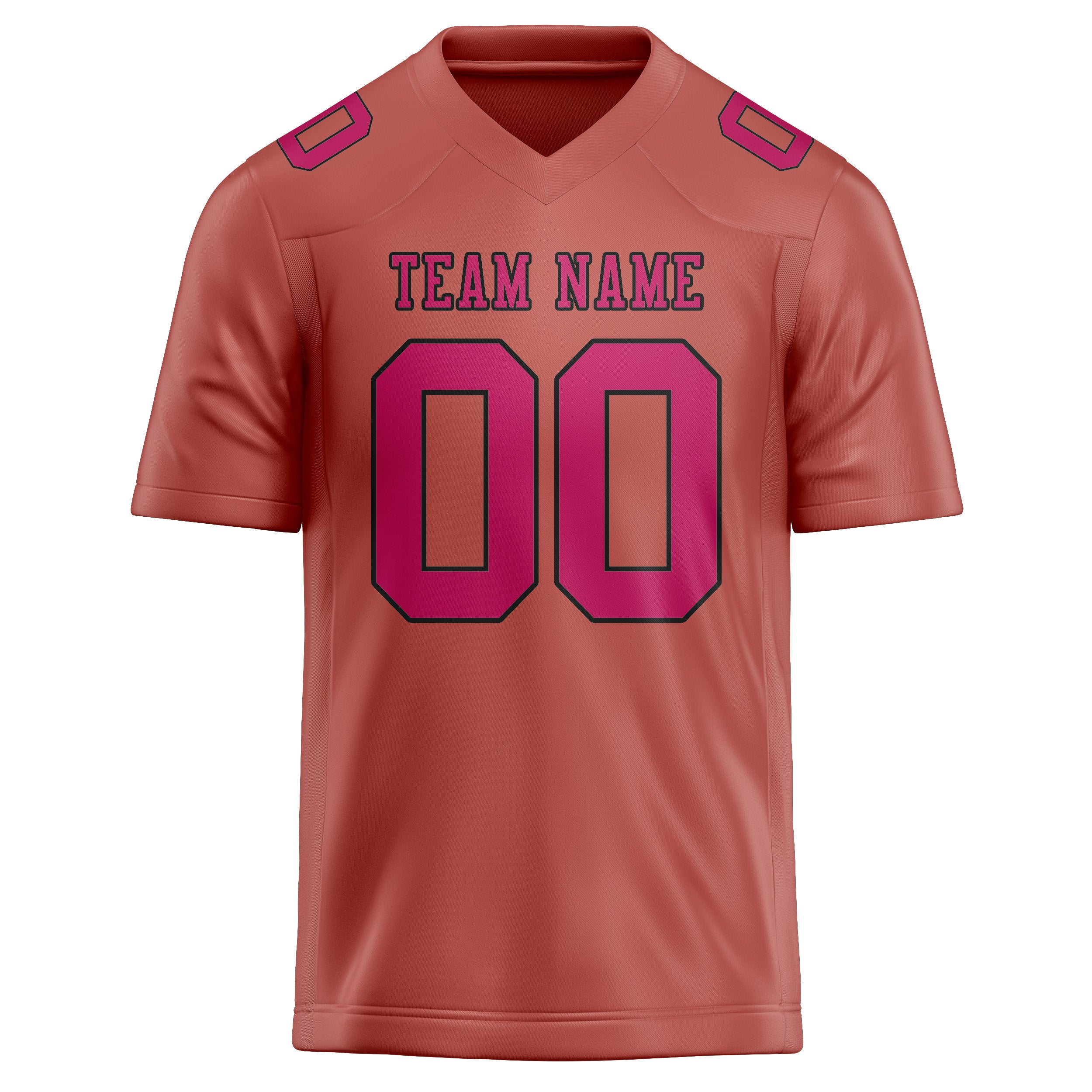 Custom Copper Rose Pink Football Jersey