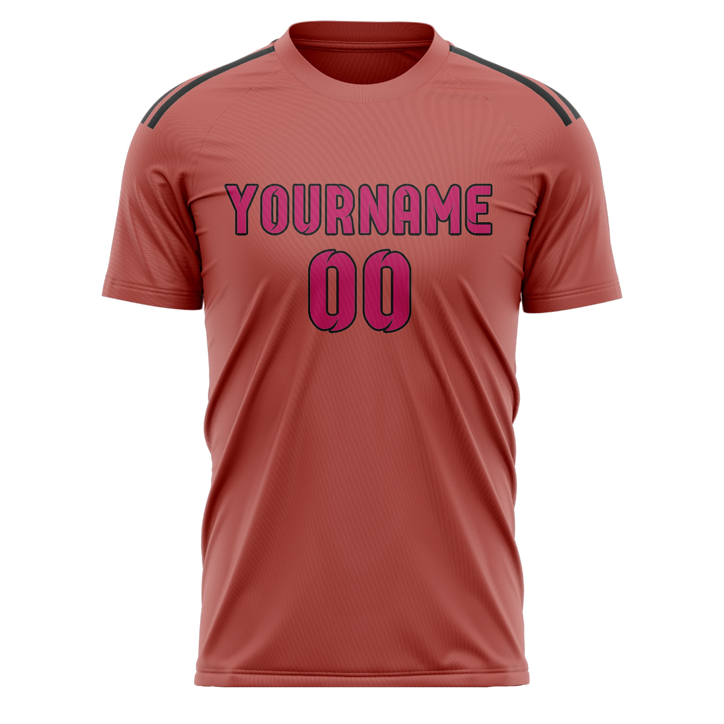 Custom Copper Rose Pink Soccer Jersey