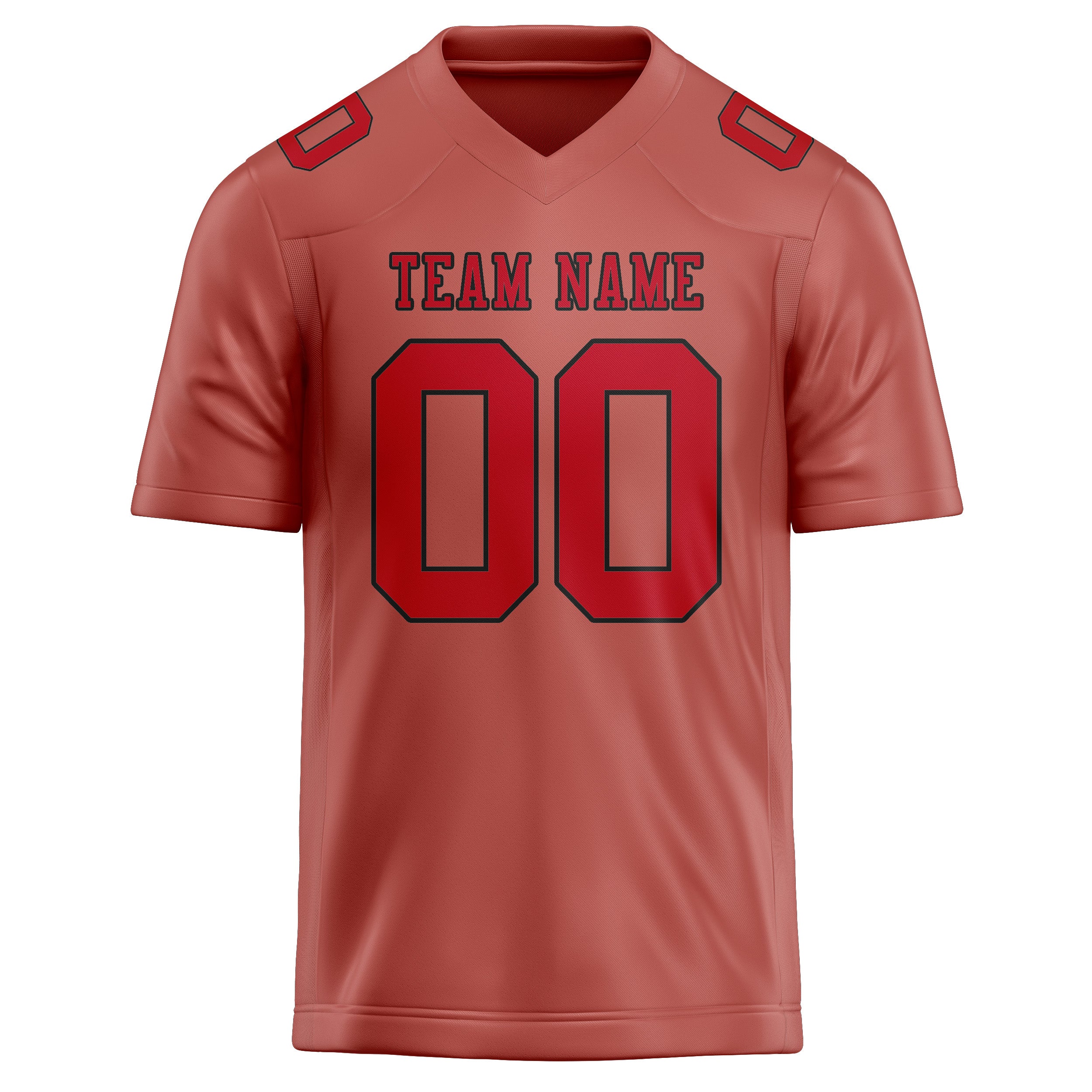 Custom Copper Rose Red Football Jersey