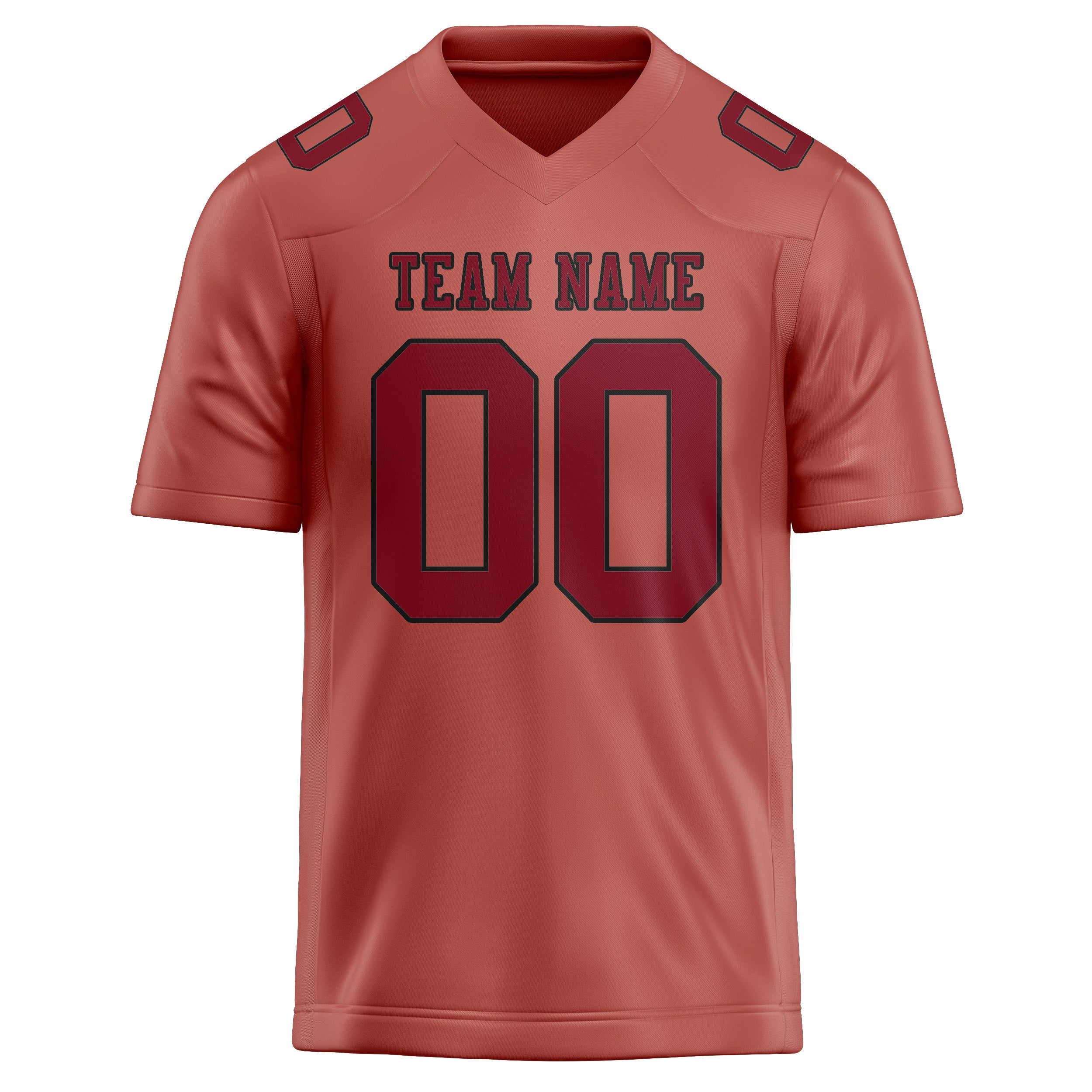 Custom Copper Rose Crimson Red Football Jersey