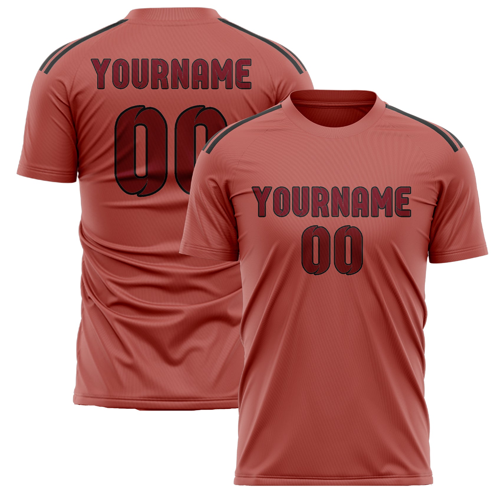 Custom Copper Rose Crimson Red Soccer Jersey