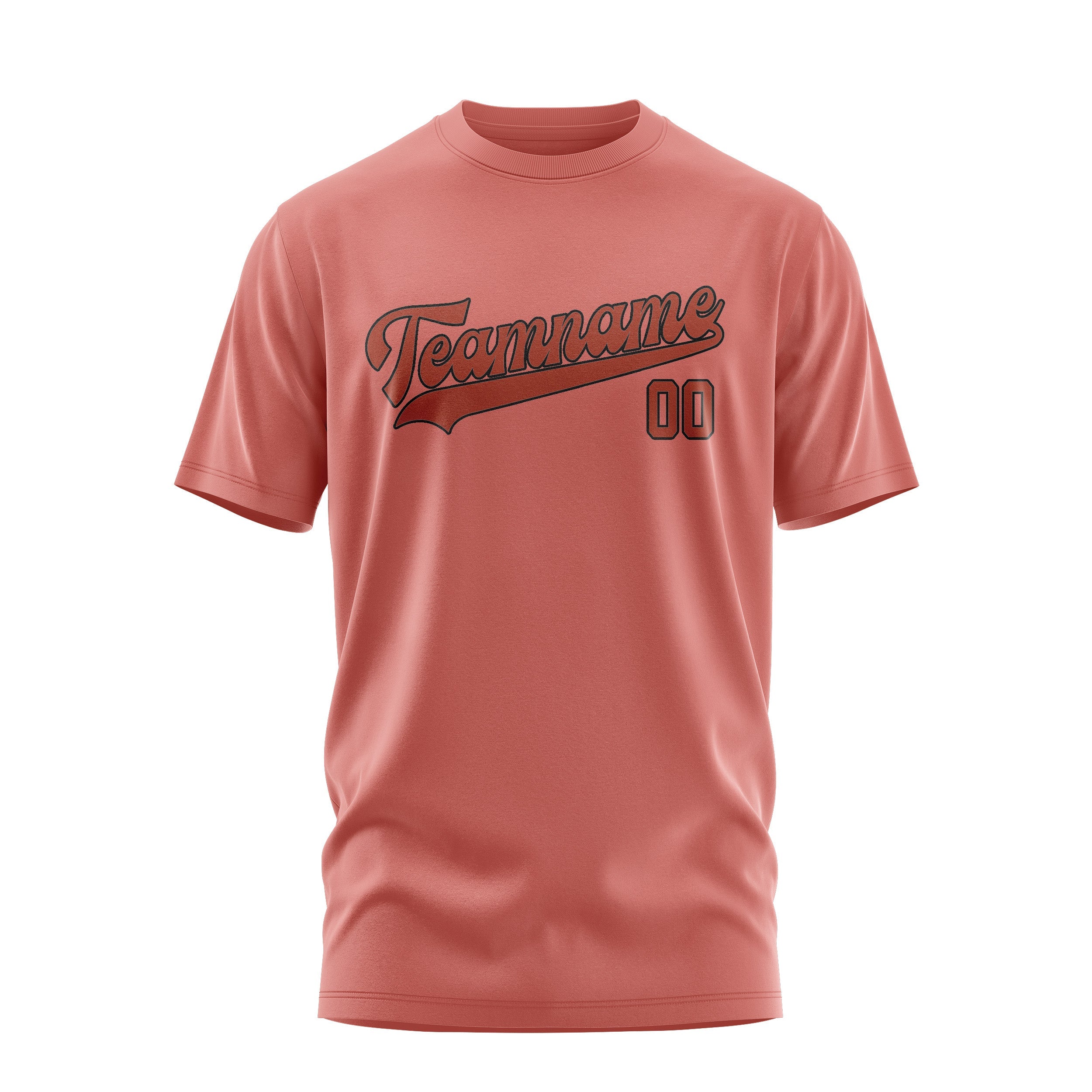 Custom Copper Rose Coral Red T-Shirt