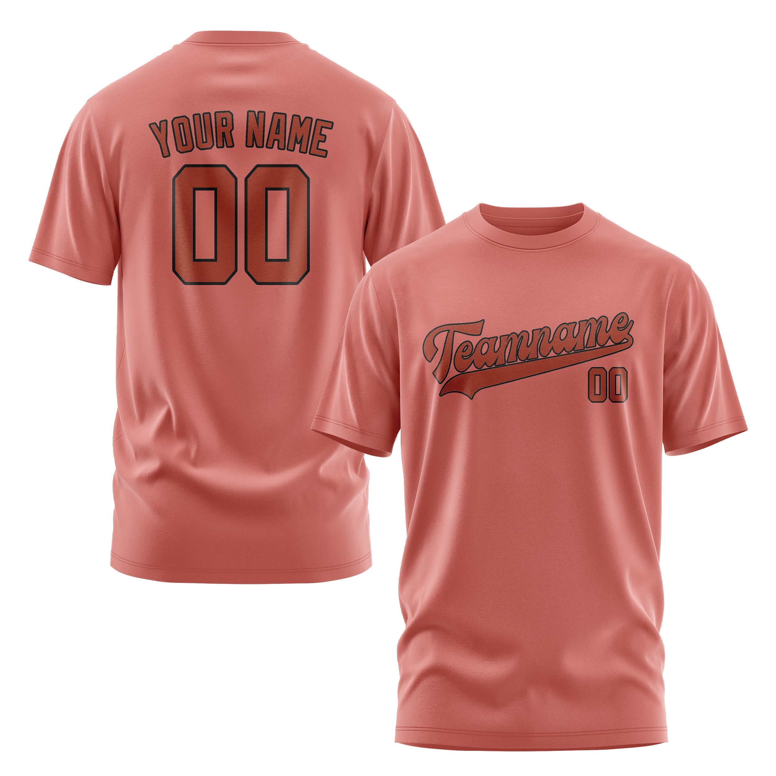 Custom Copper Rose Coral Red T-Shirt
