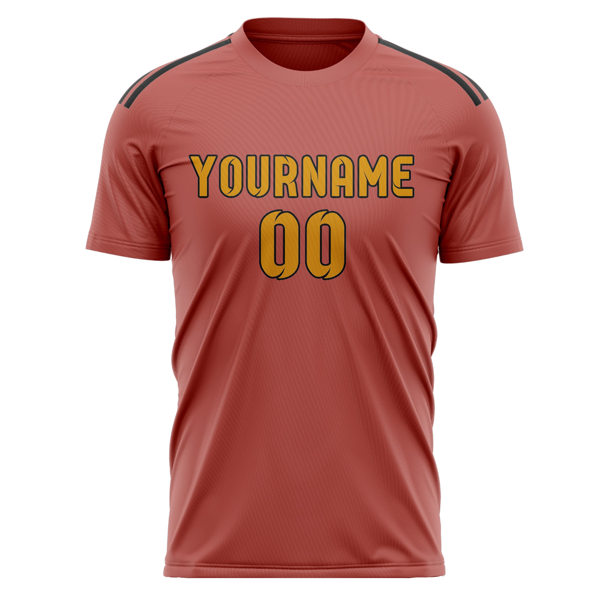 Custom Copper Rose Yellow Soccer Jersey