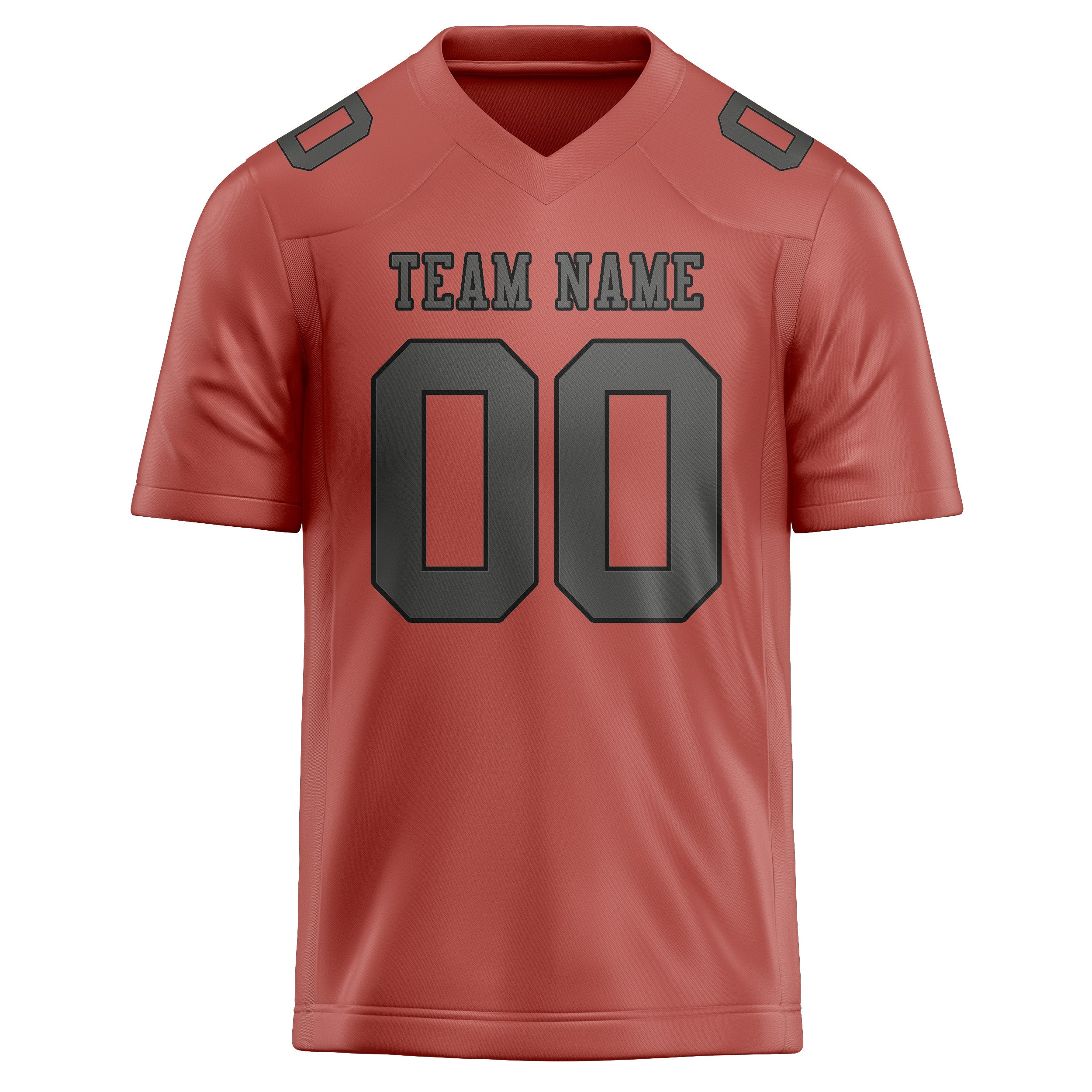 Custom Copper Rose Dark Grey Football Jersey