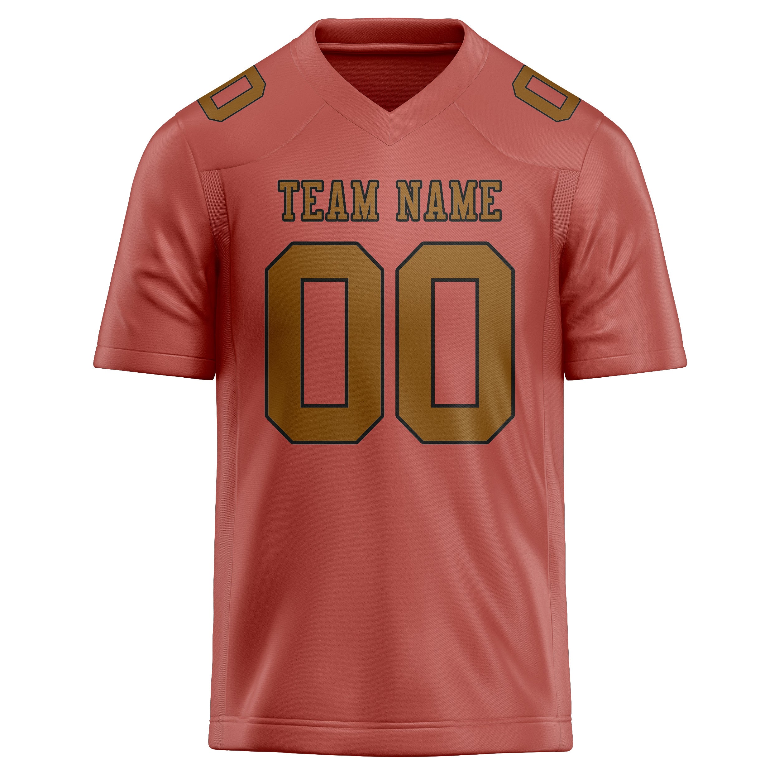 Custom Copper Rose Khaki Football Jersey