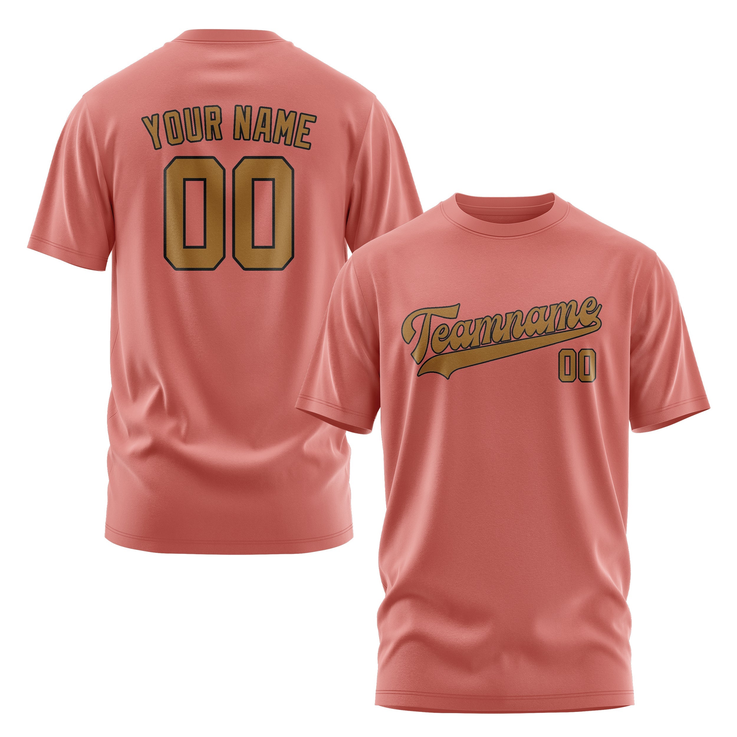 Custom Copper Rose Khaki T-Shirt