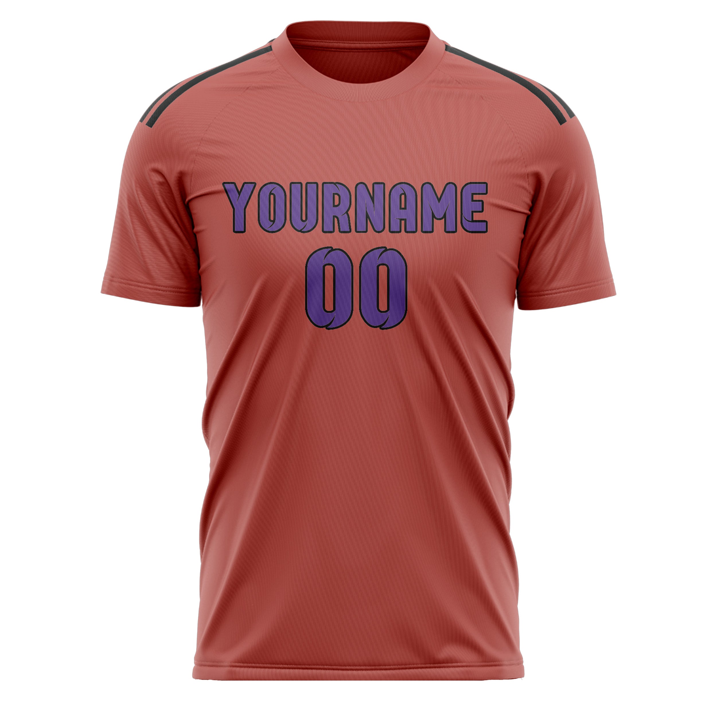 Custom Copper Rose Light Purple Soccer Jersey