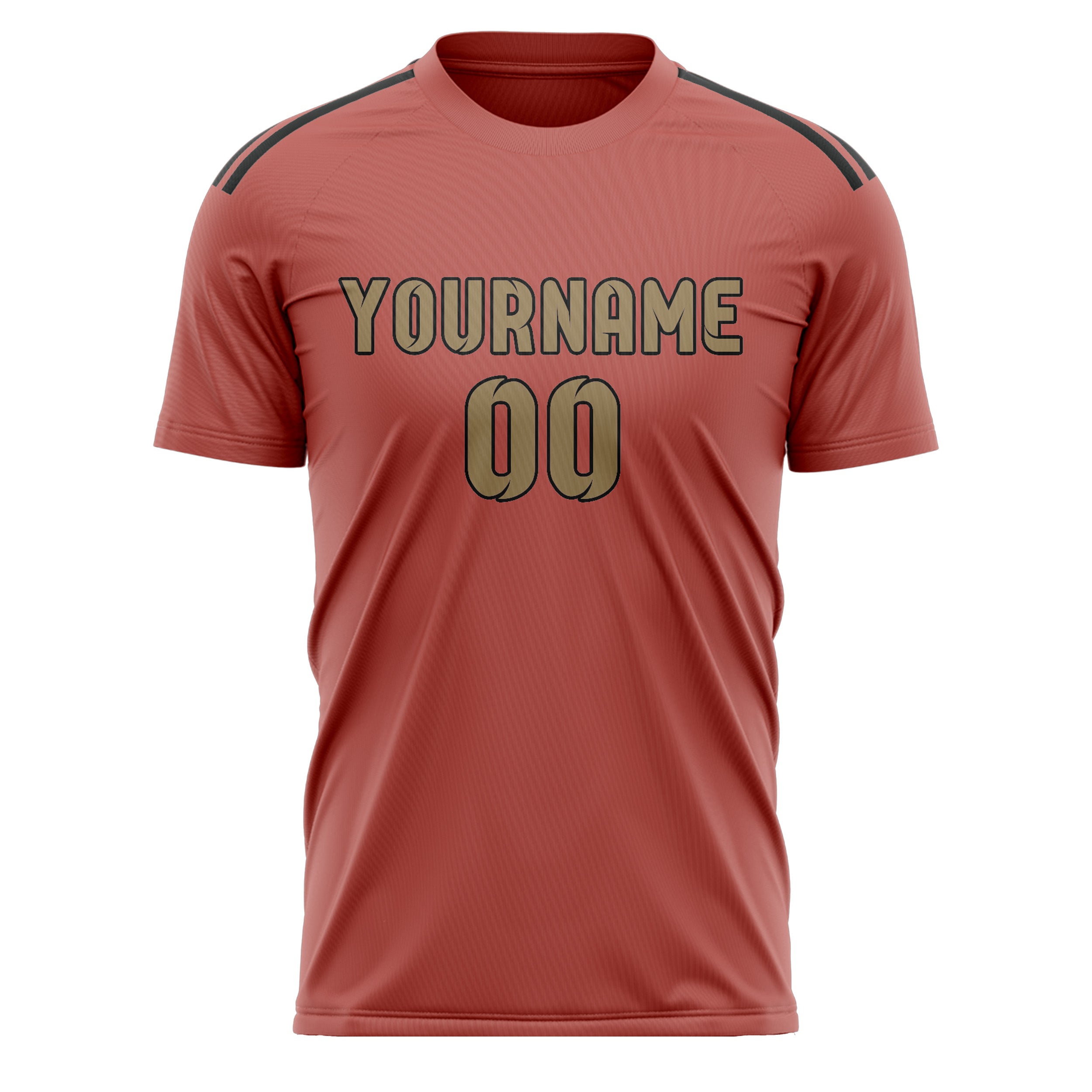 Custom Copper Rose Light Khaki Soccer Jersey
