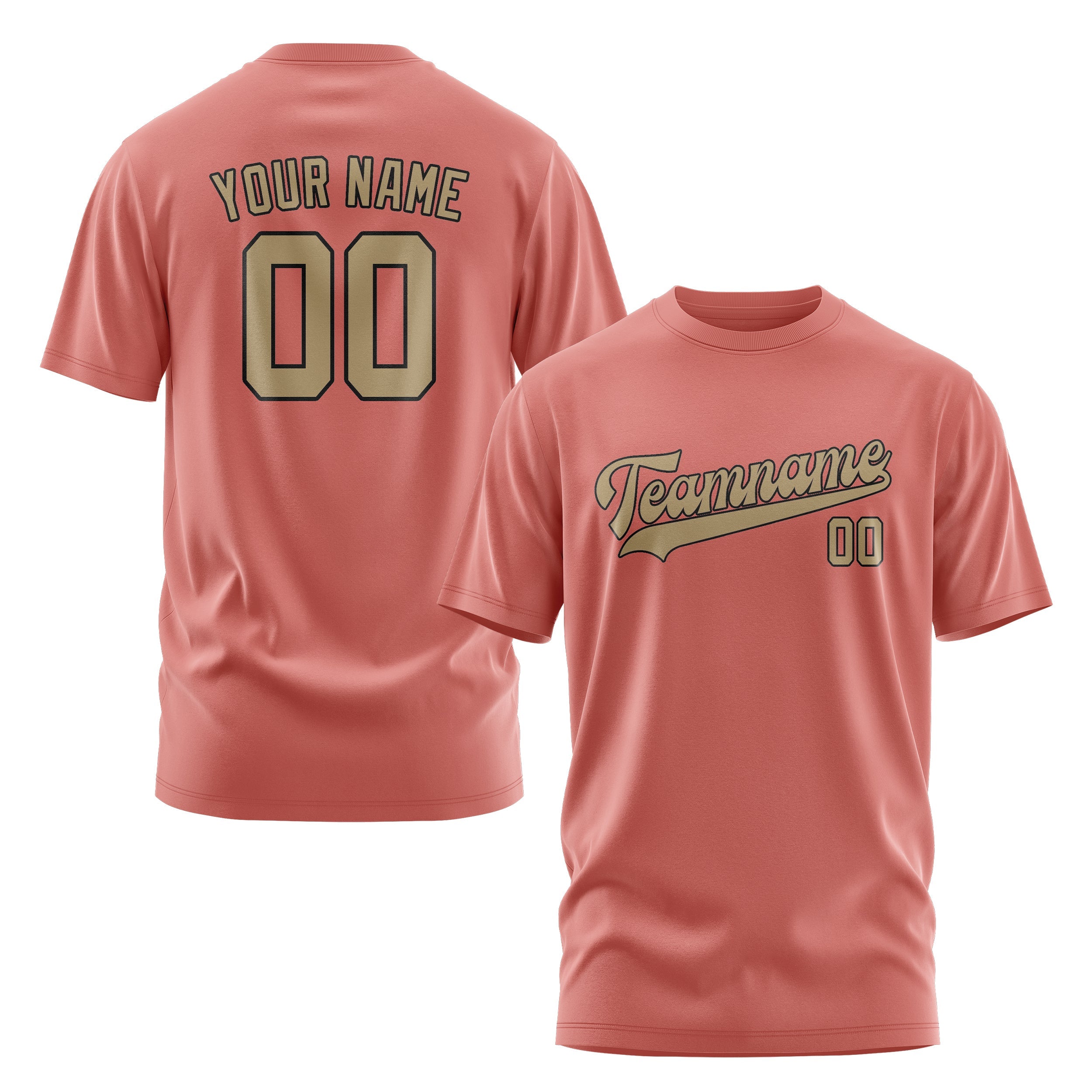 Custom Copper Rose Light Khaki T-Shirt