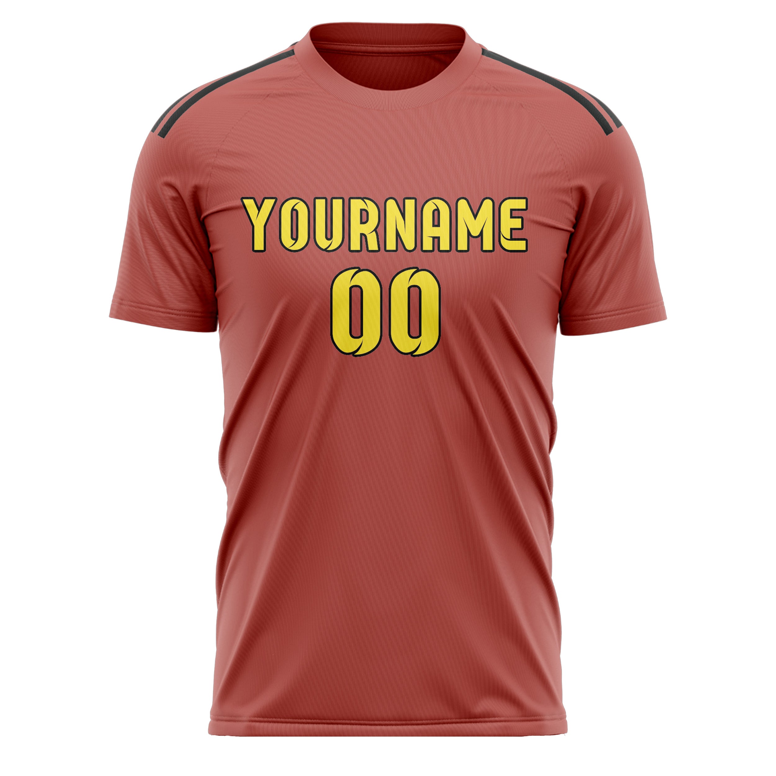 Custom Copper Rose Light Yellow Soccer Jersey