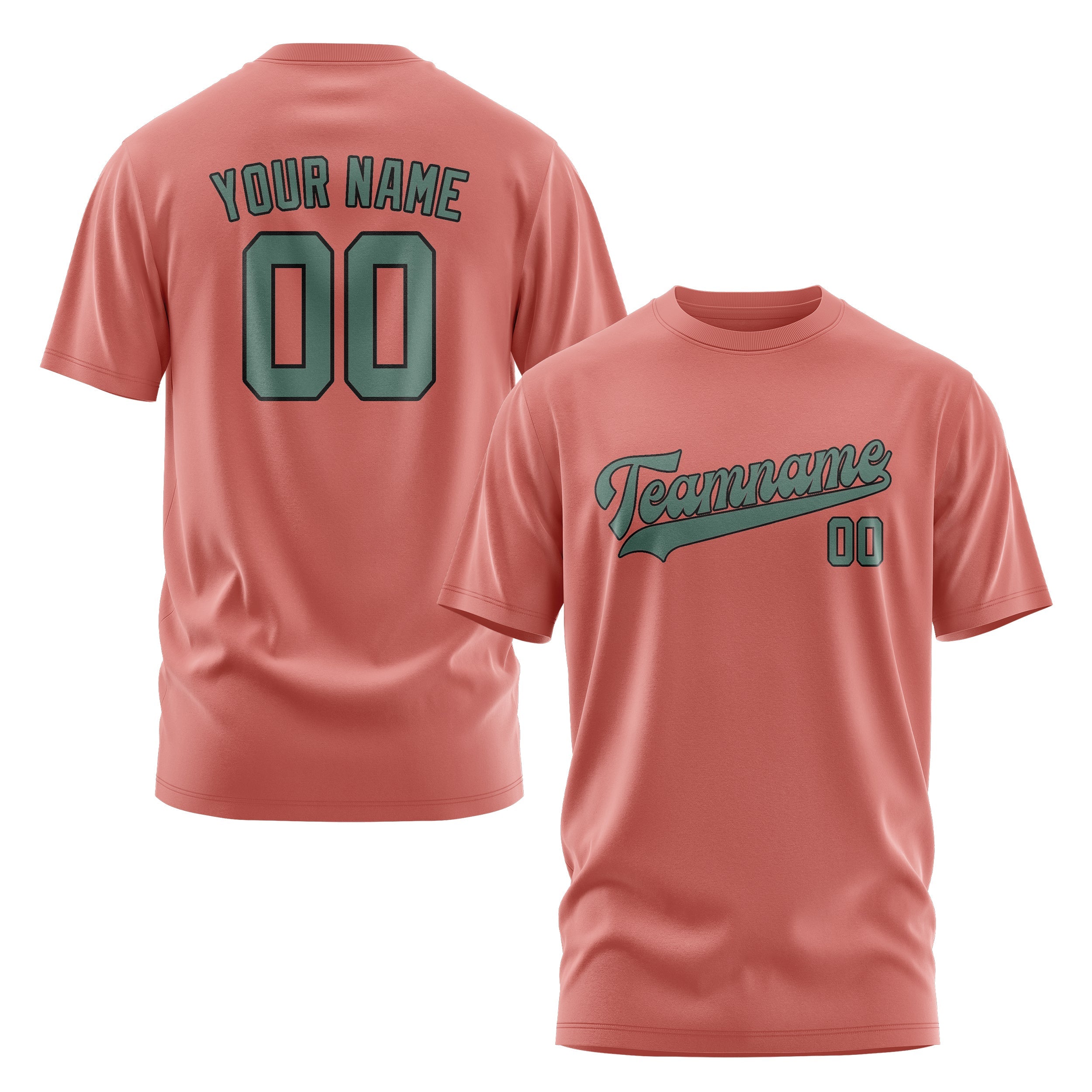 Custom Copper Rose Blue Green T-Shirt