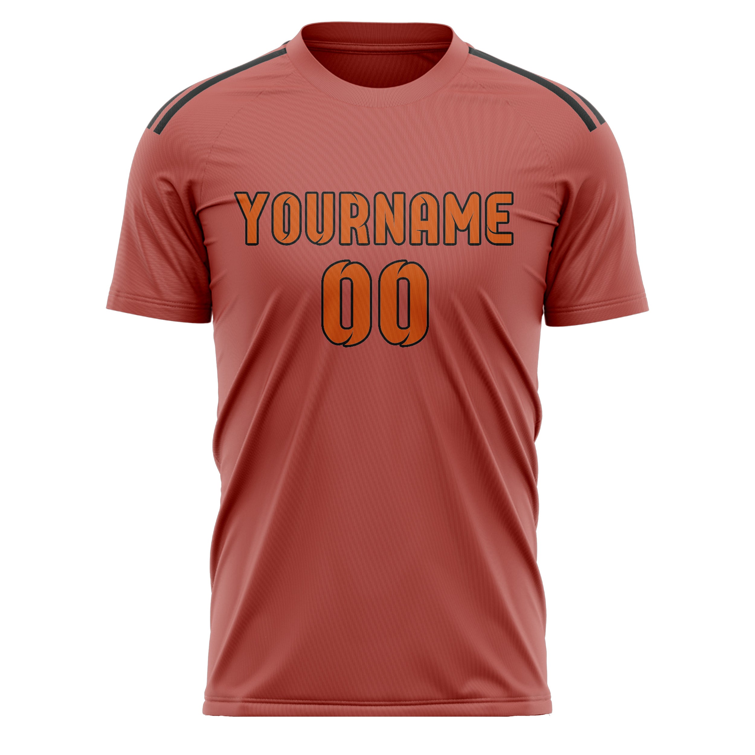 Custom Copper Rose Orange Soccer Jersey