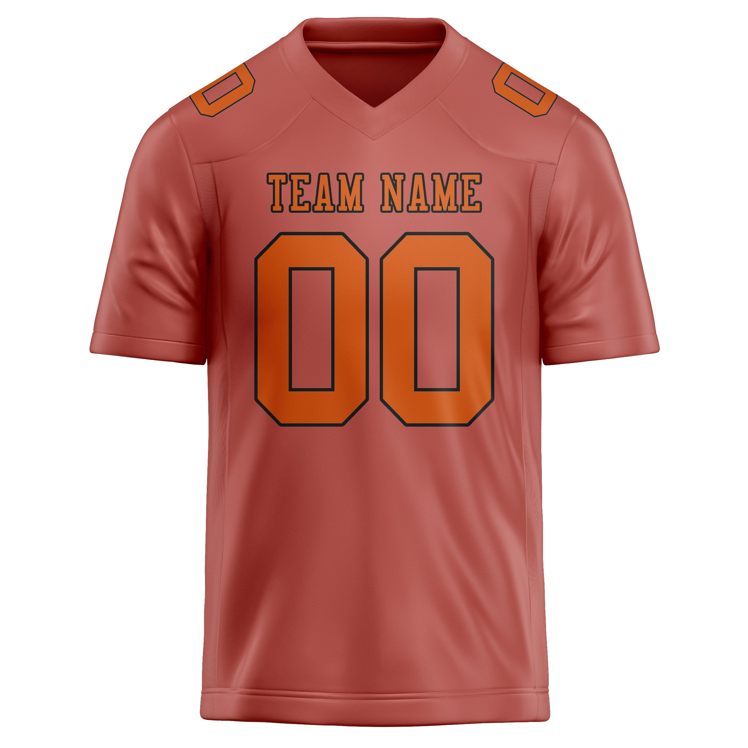 Custom Copper Rose Orange Football Jersey