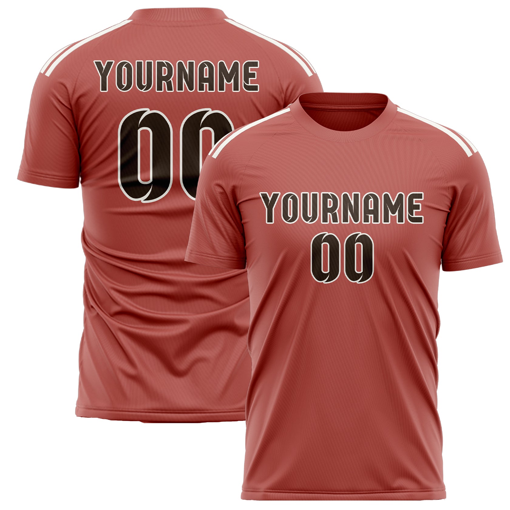 Custom Copper Rose Brown Soccer Jersey