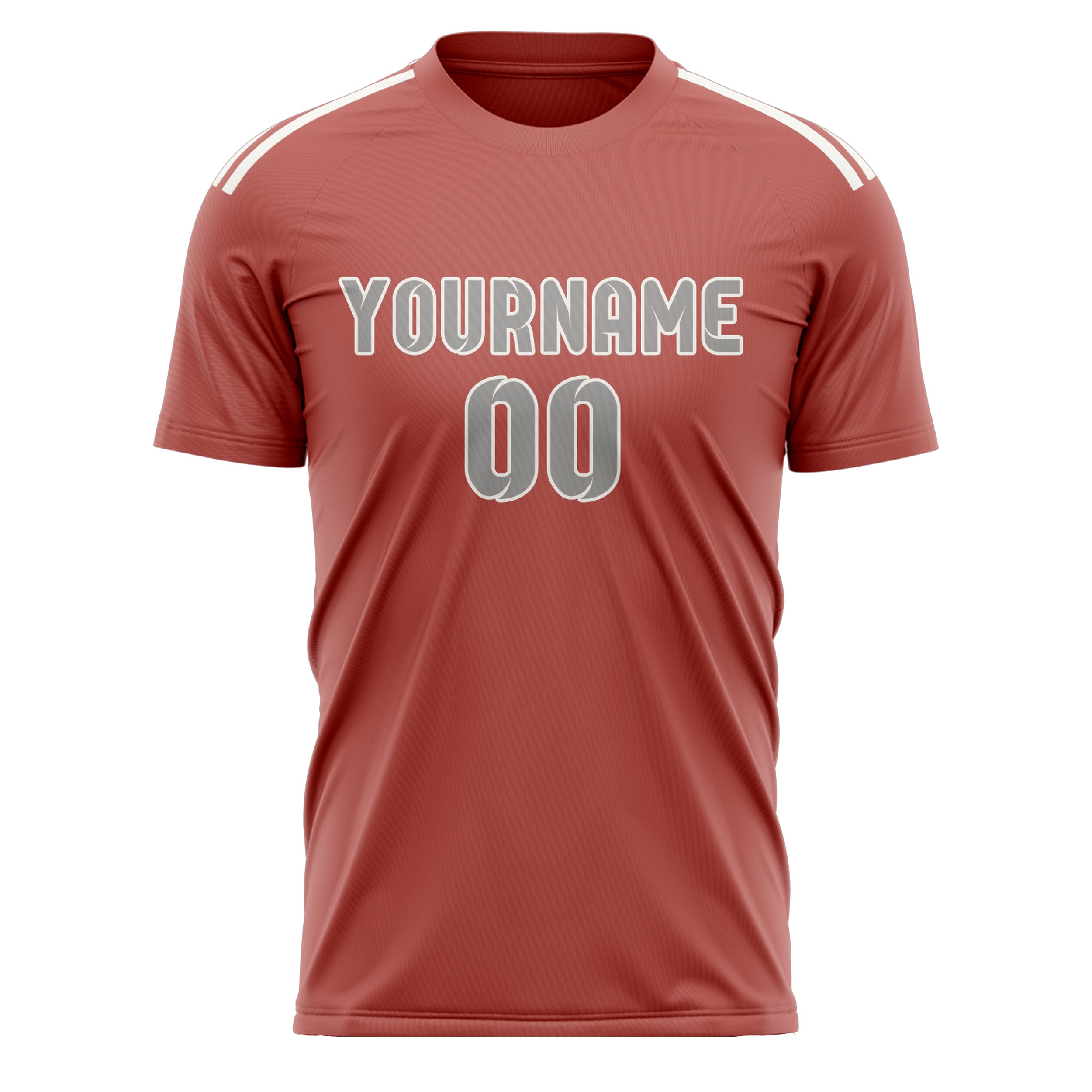 Custom Copper Rose Gray Soccer Jersey