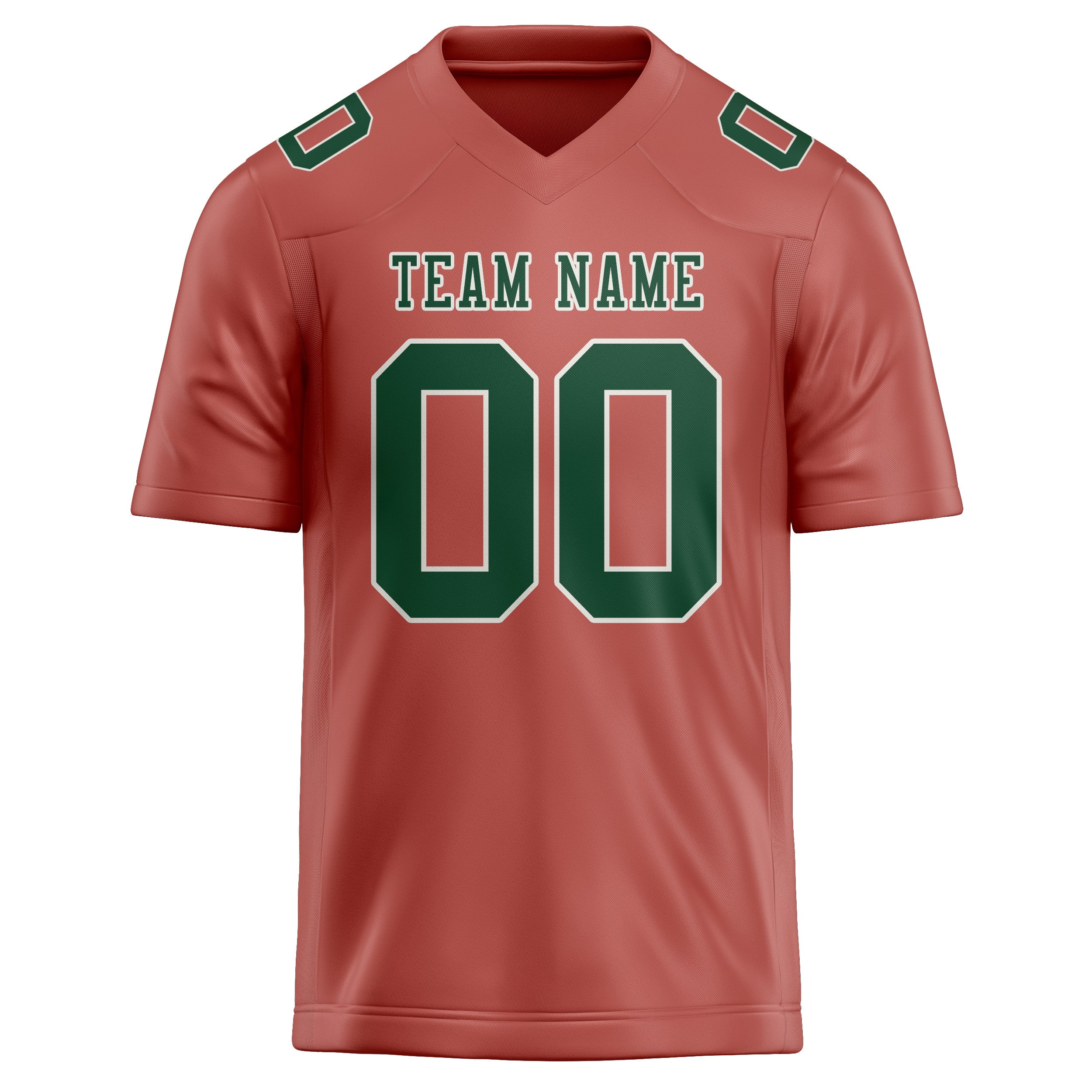 Custom Copper Rose Green Football Jersey