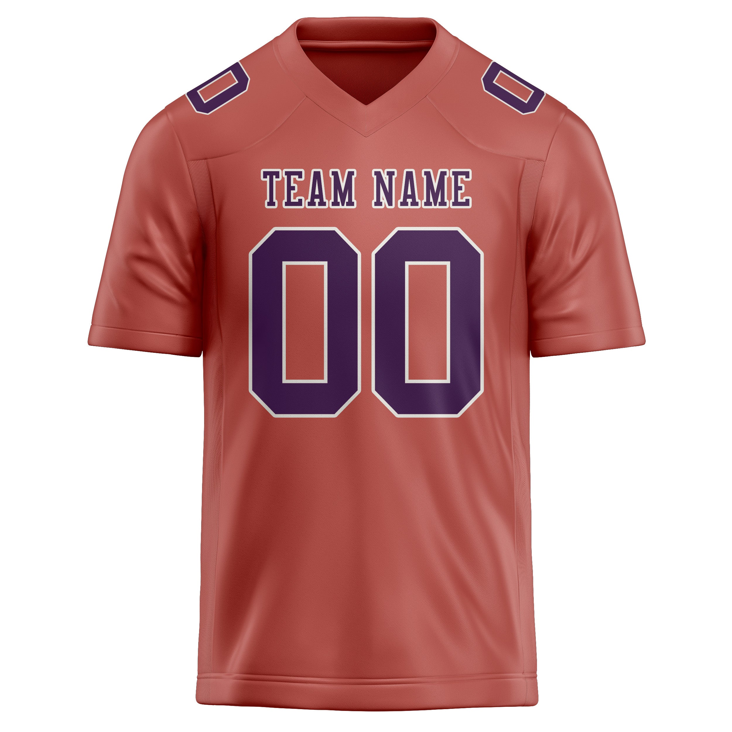 Custom Copper Rose Purple Football Jersey