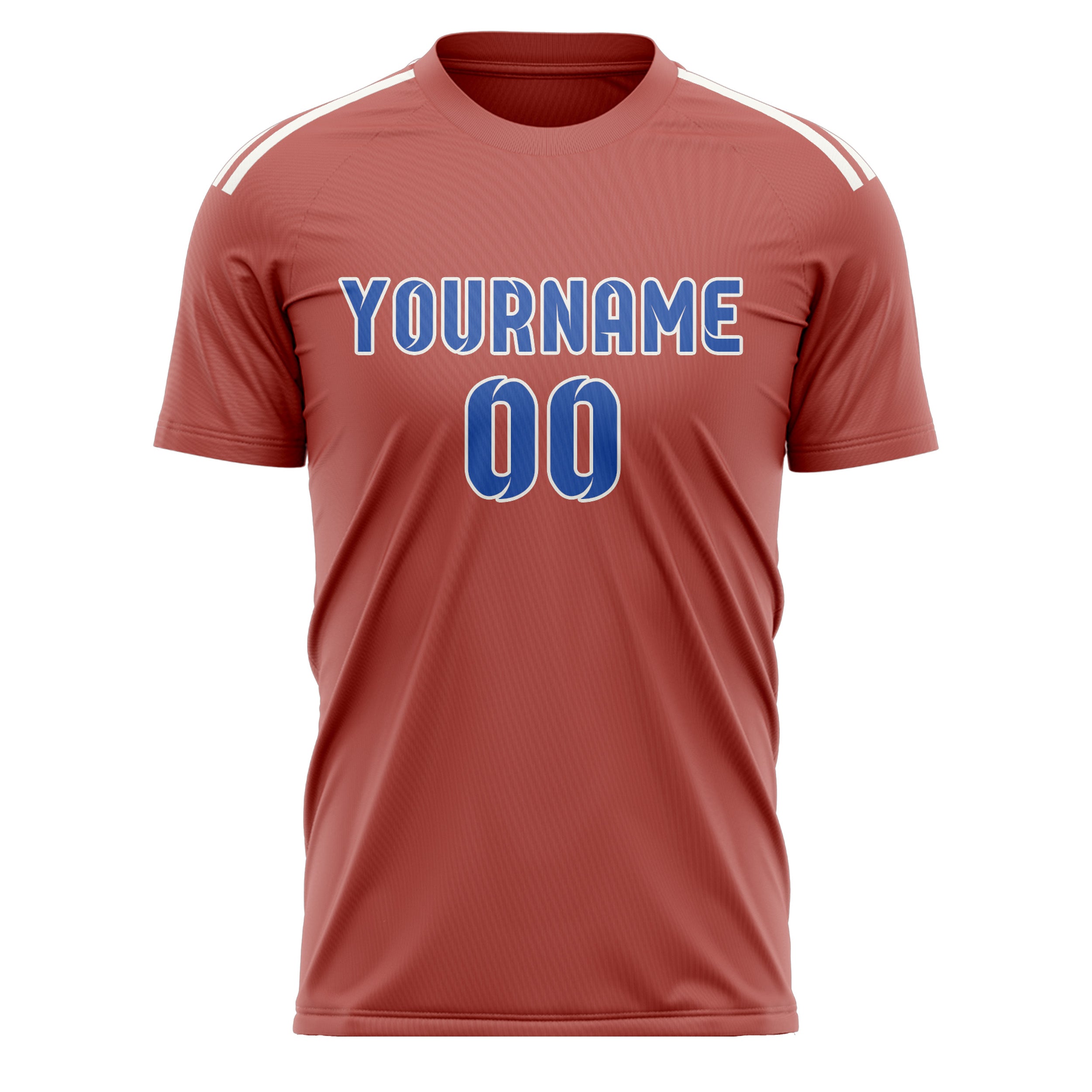 Custom Copper Rose Sky Blue Soccer Jersey