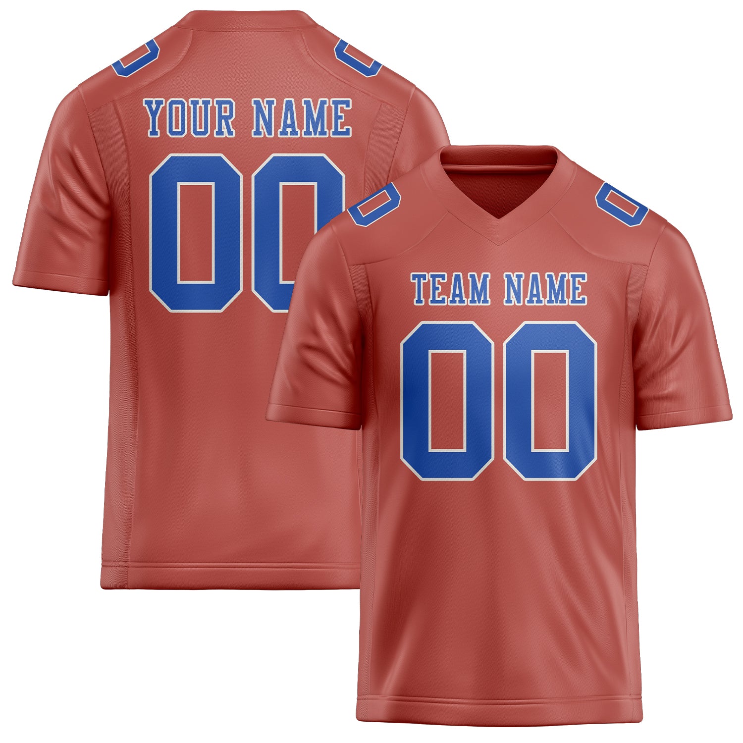 Custom Copper Rose Sky Blue Football Jersey