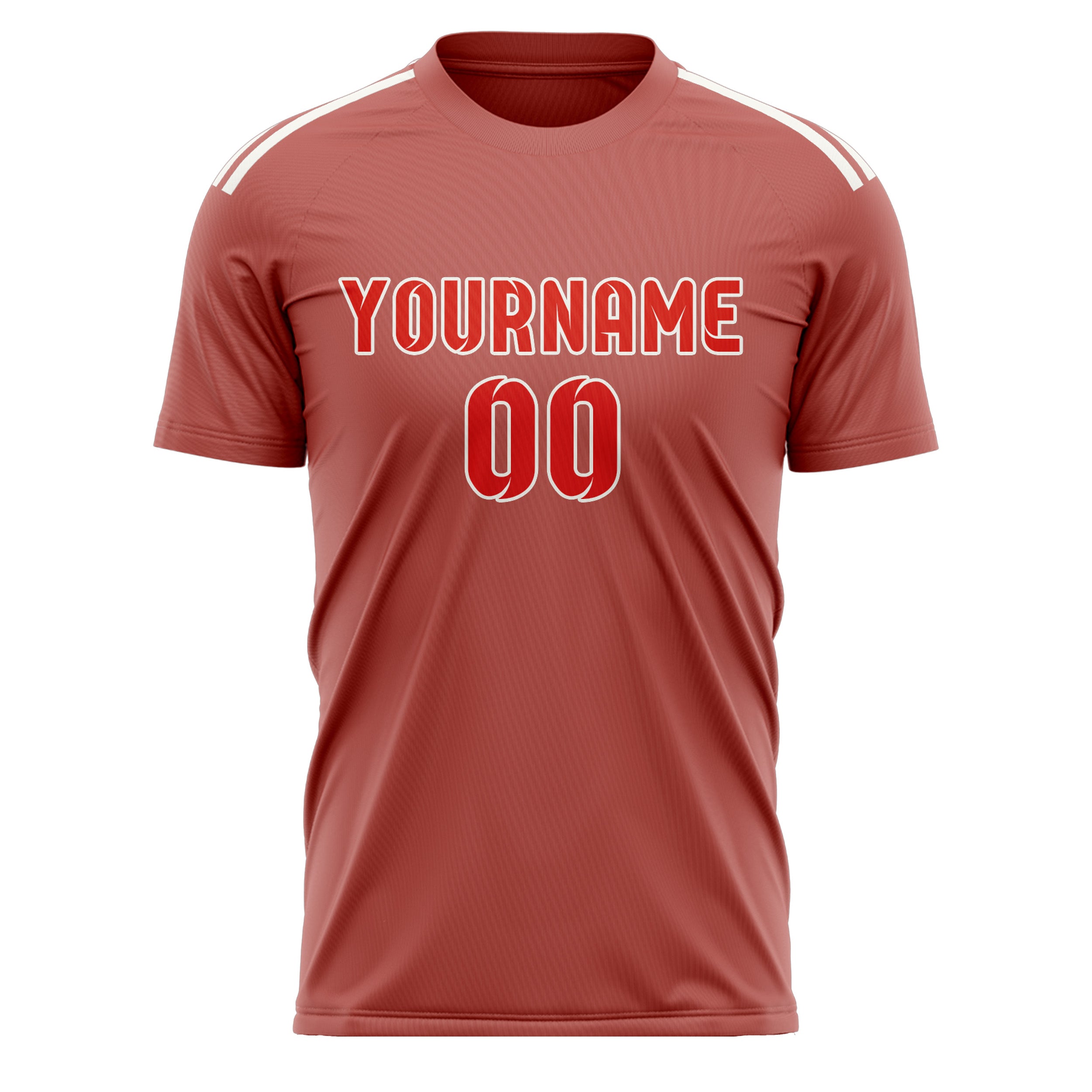 Custom Copper Rose Orange Red Soccer Jersey