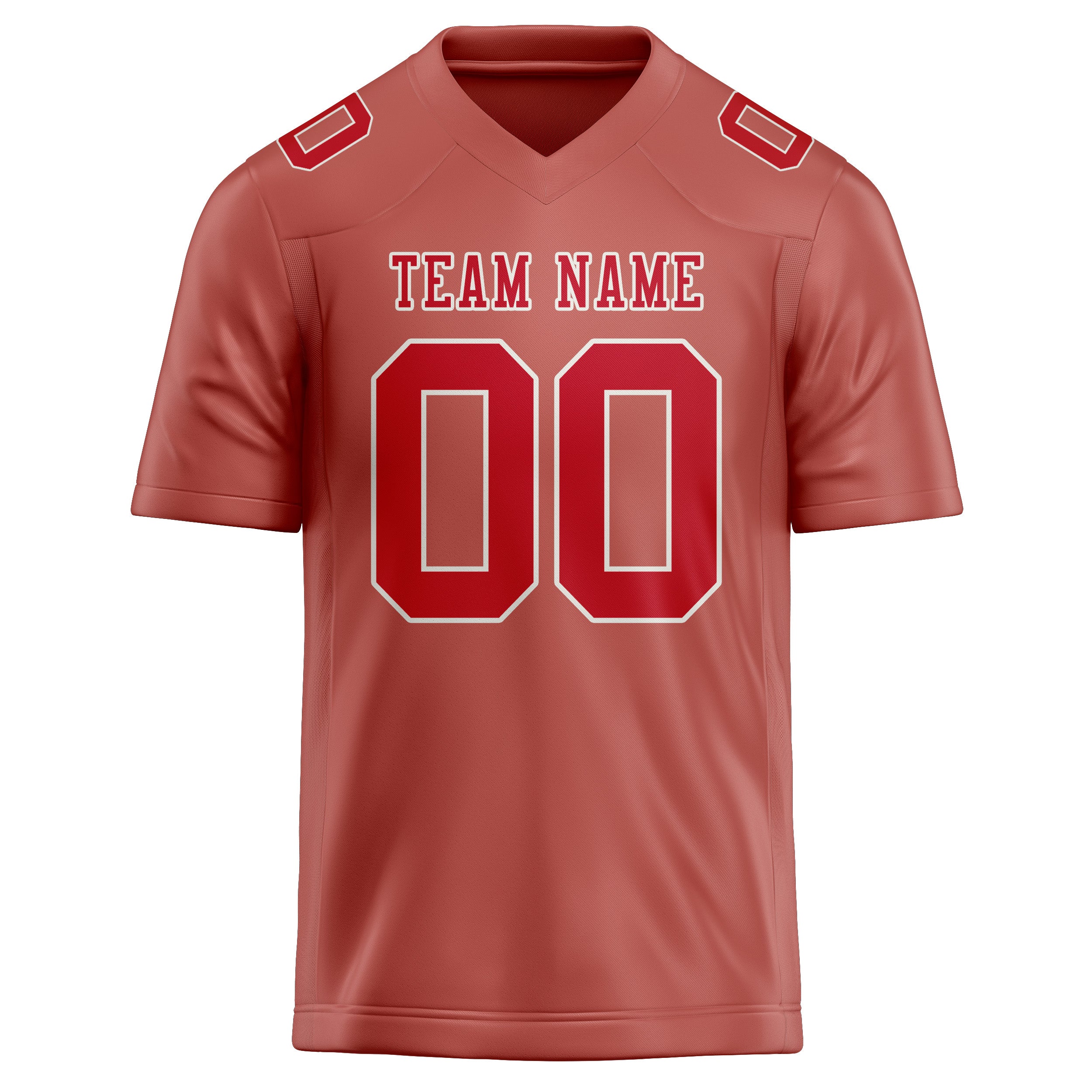 Custom Copper Rose Red Football Jersey