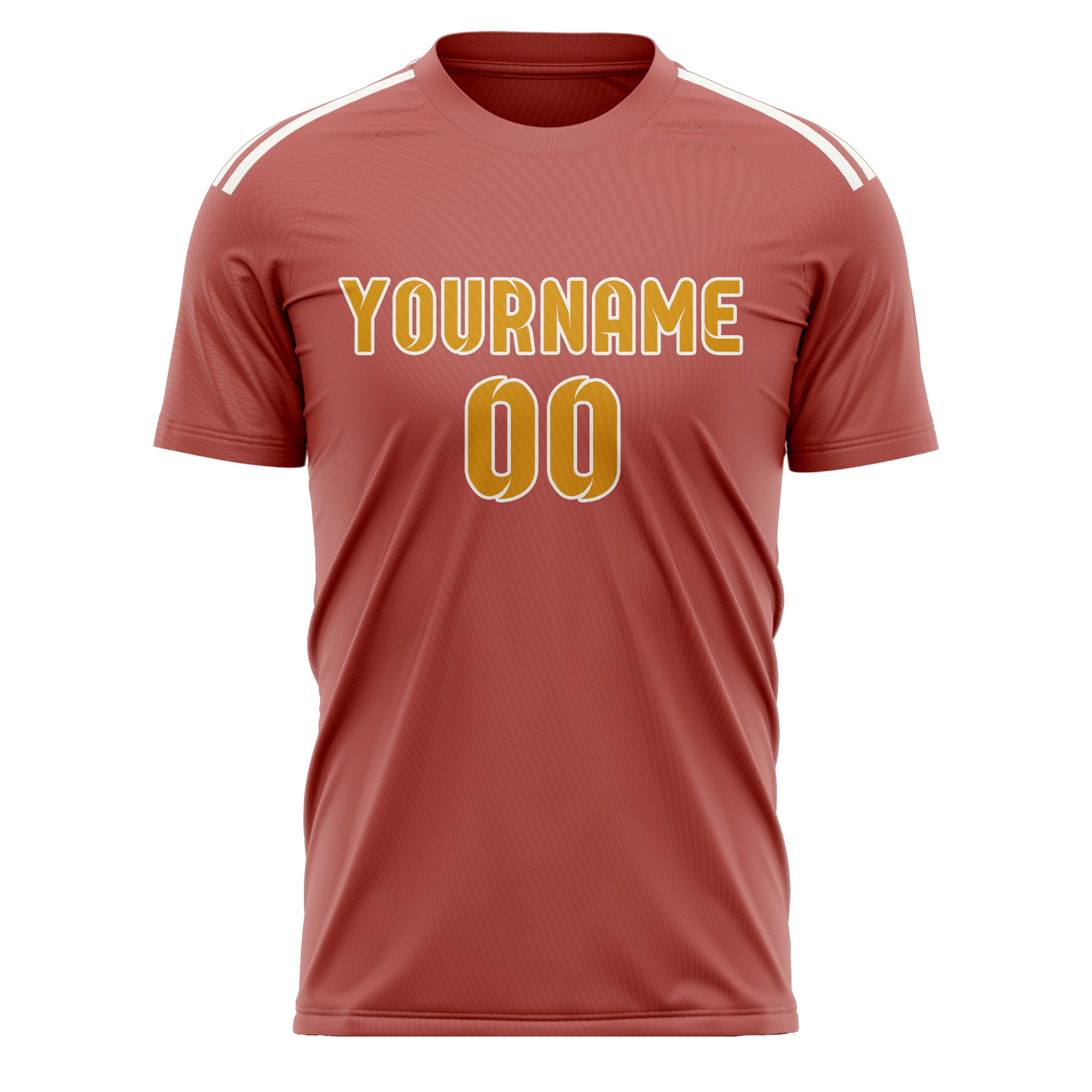 Custom Copper Rose Yellow Soccer Jersey
