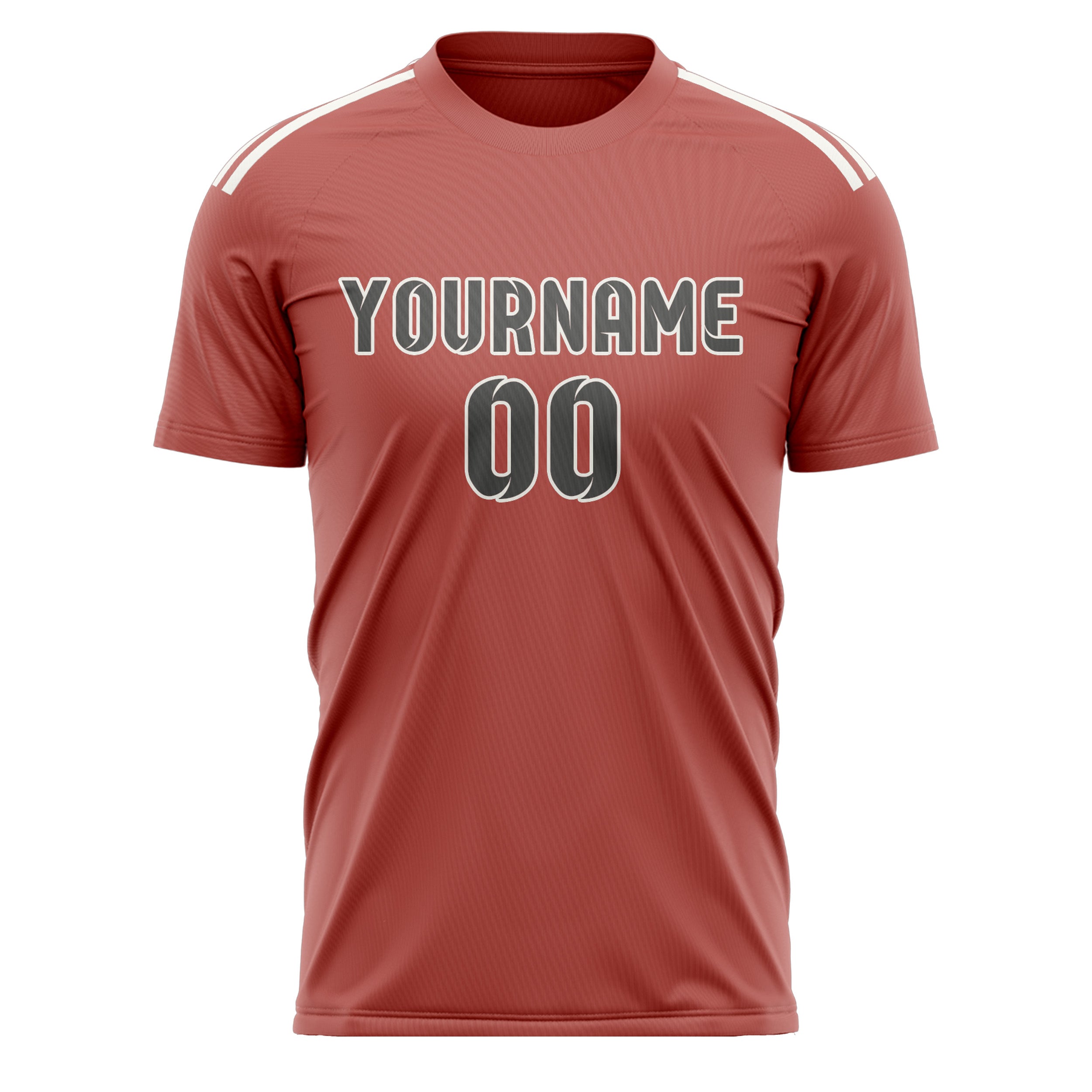 Custom Copper Rose Dark Grey Soccer Jersey
