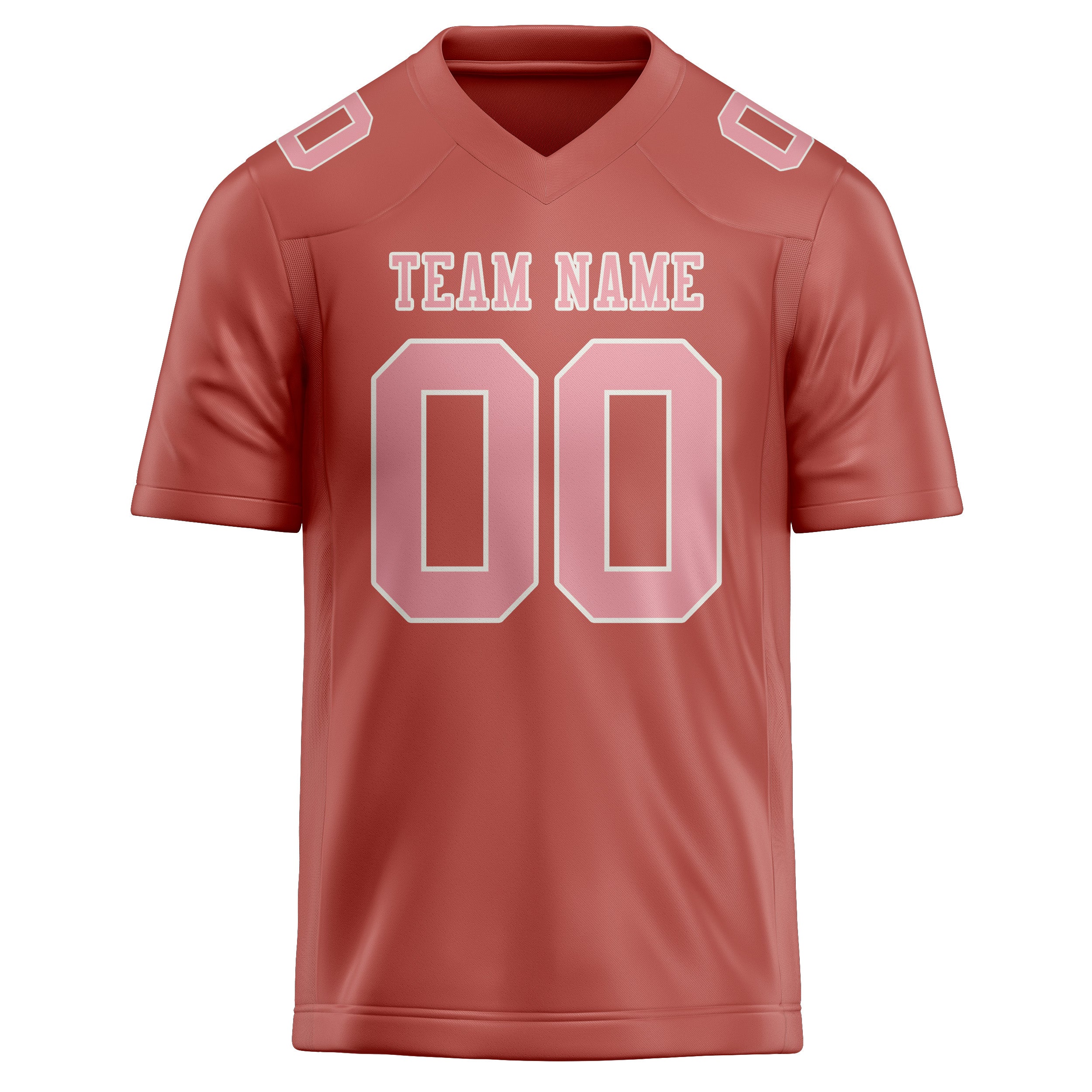 Custom Copper Rose Light Pink Football Jersey