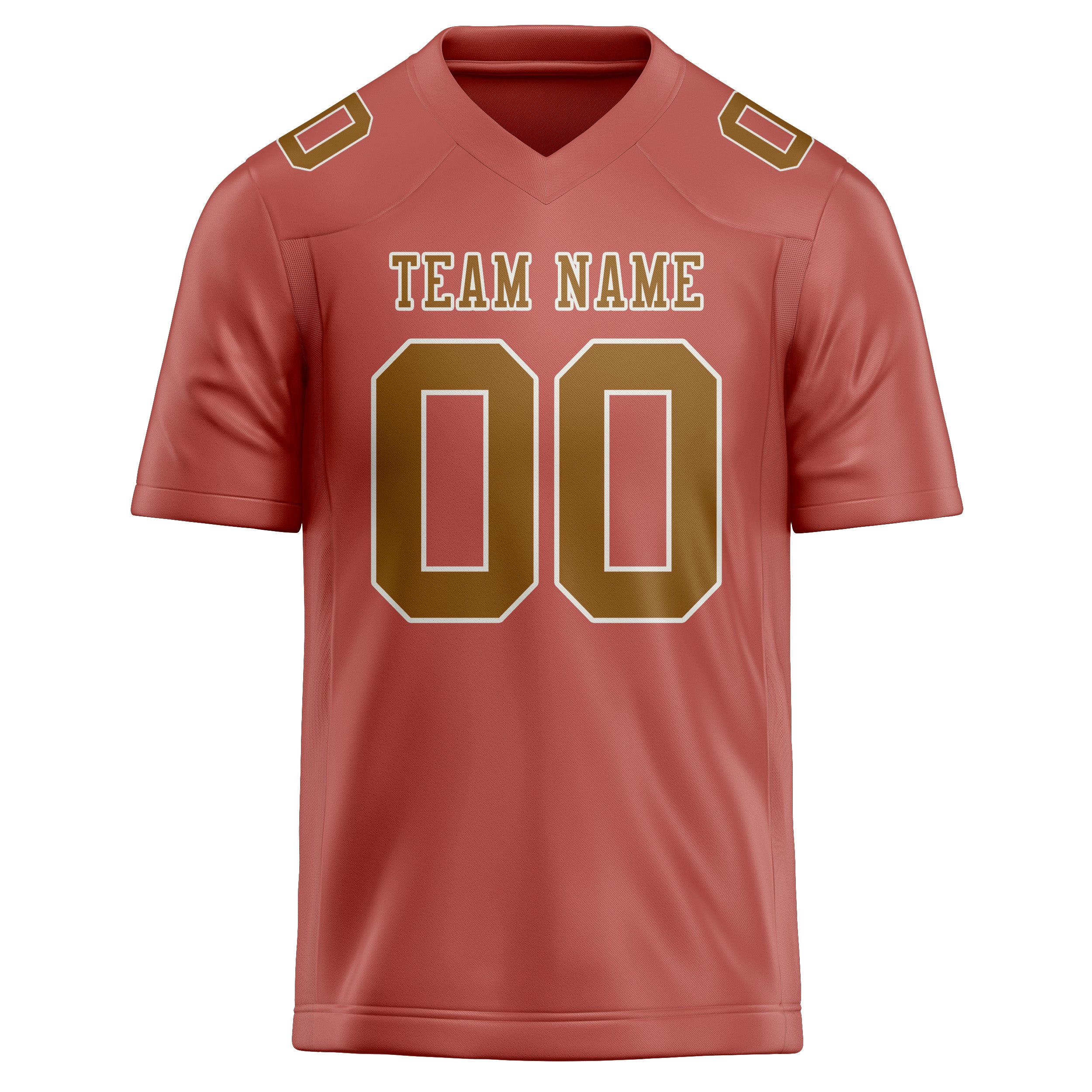 Custom Copper Rose Khaki Football Jersey