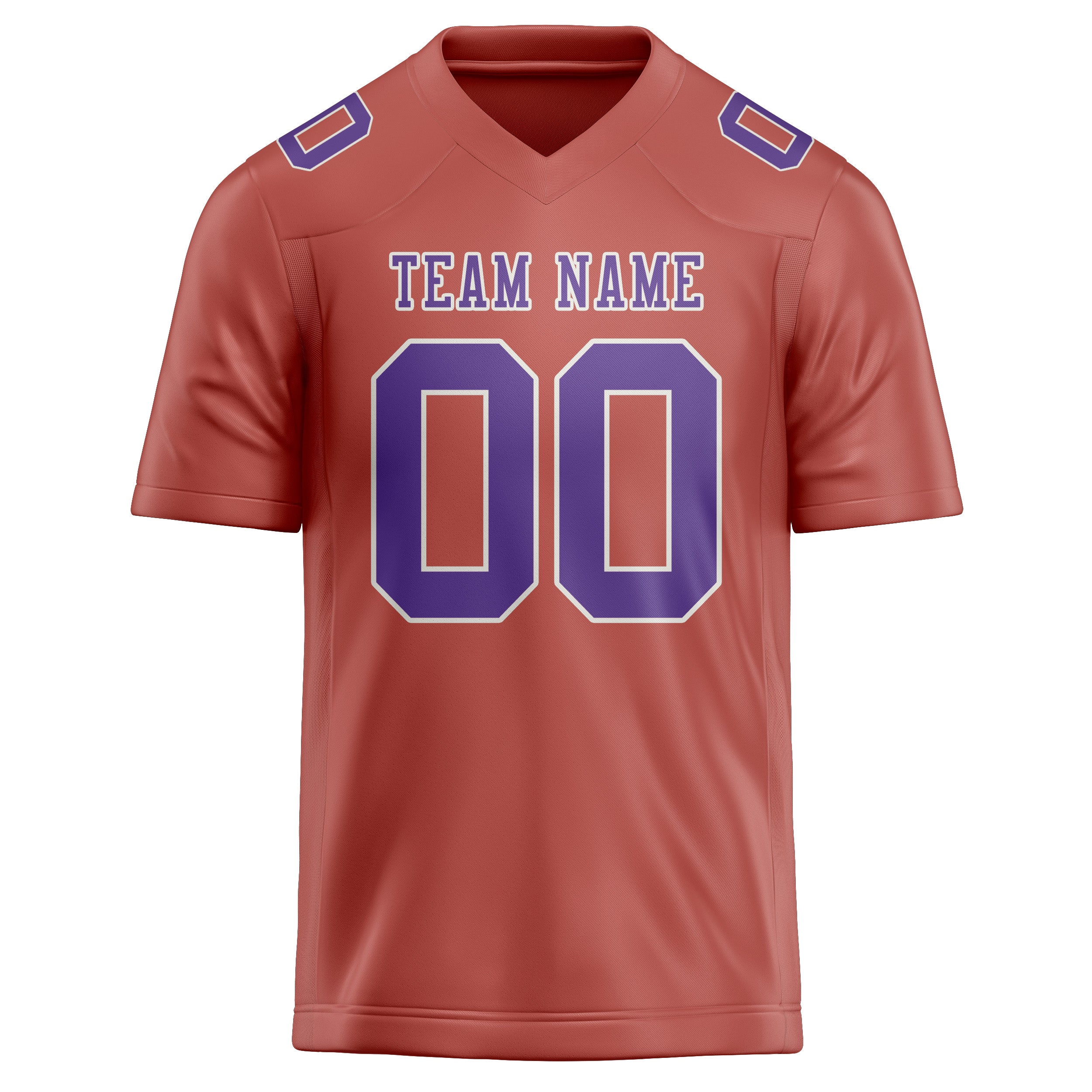 Custom Copper Rose Light Purple Football Jersey