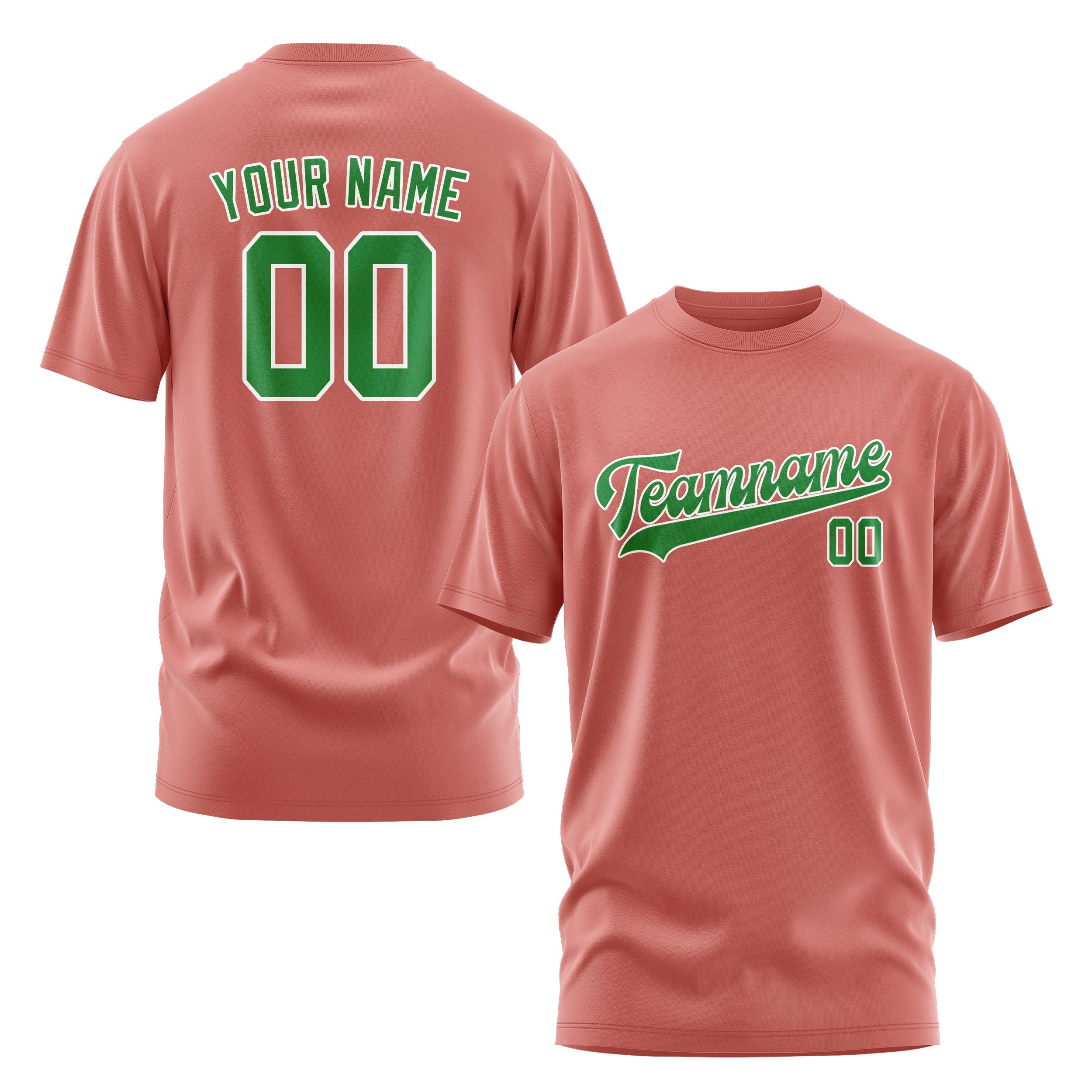 Custom Copper Rose Emerald Green T-Shirt