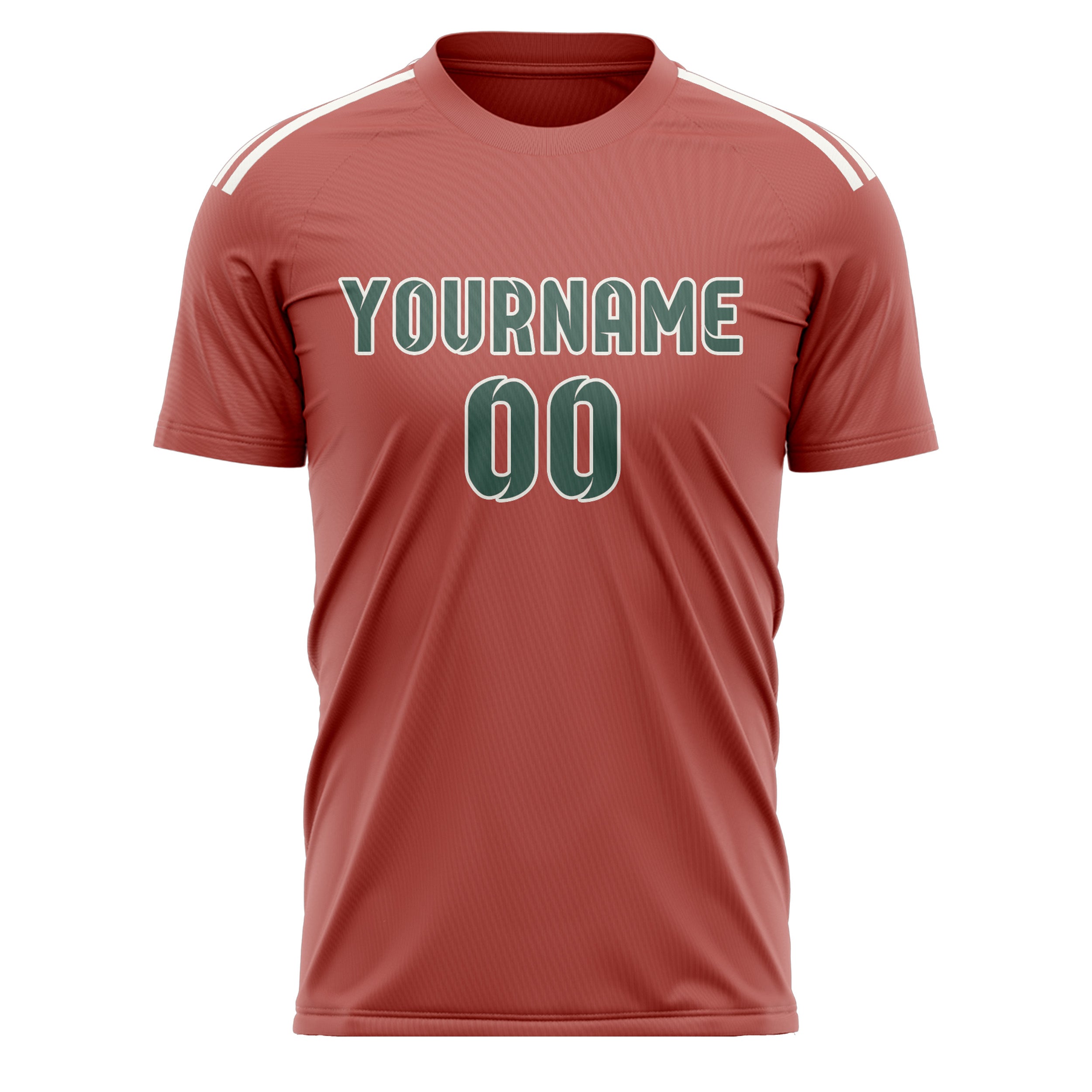 Custom Copper Rose Blue Green Soccer Jersey