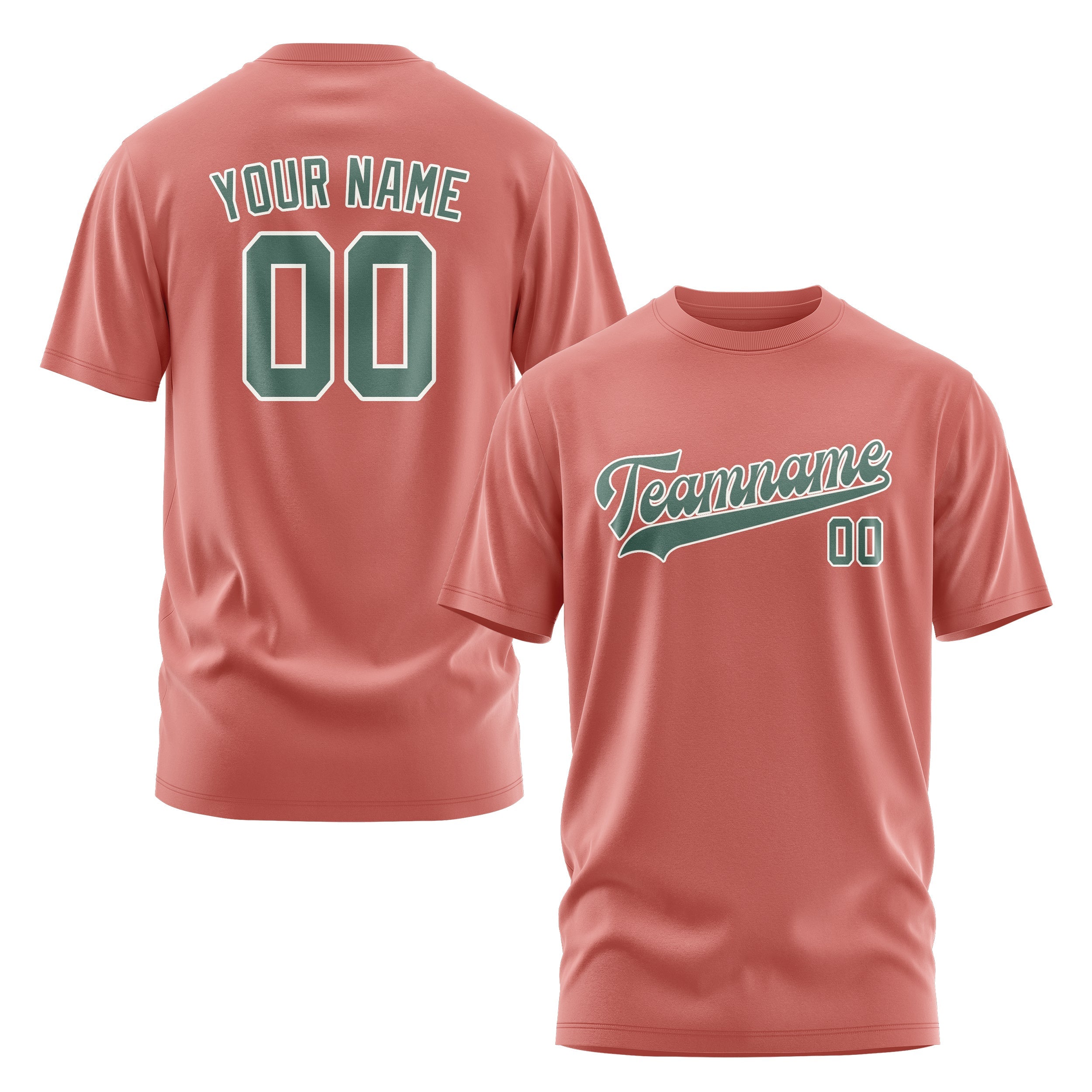 Custom Copper Rose Blue Green T-Shirt