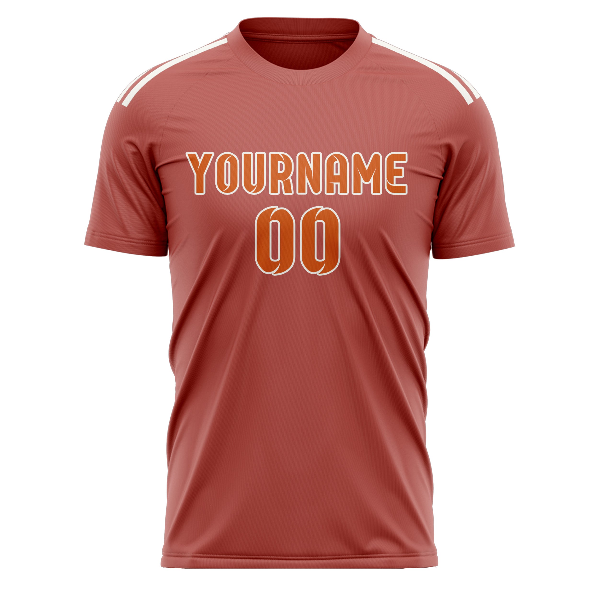 Custom Copper Rose Orange Soccer Jersey