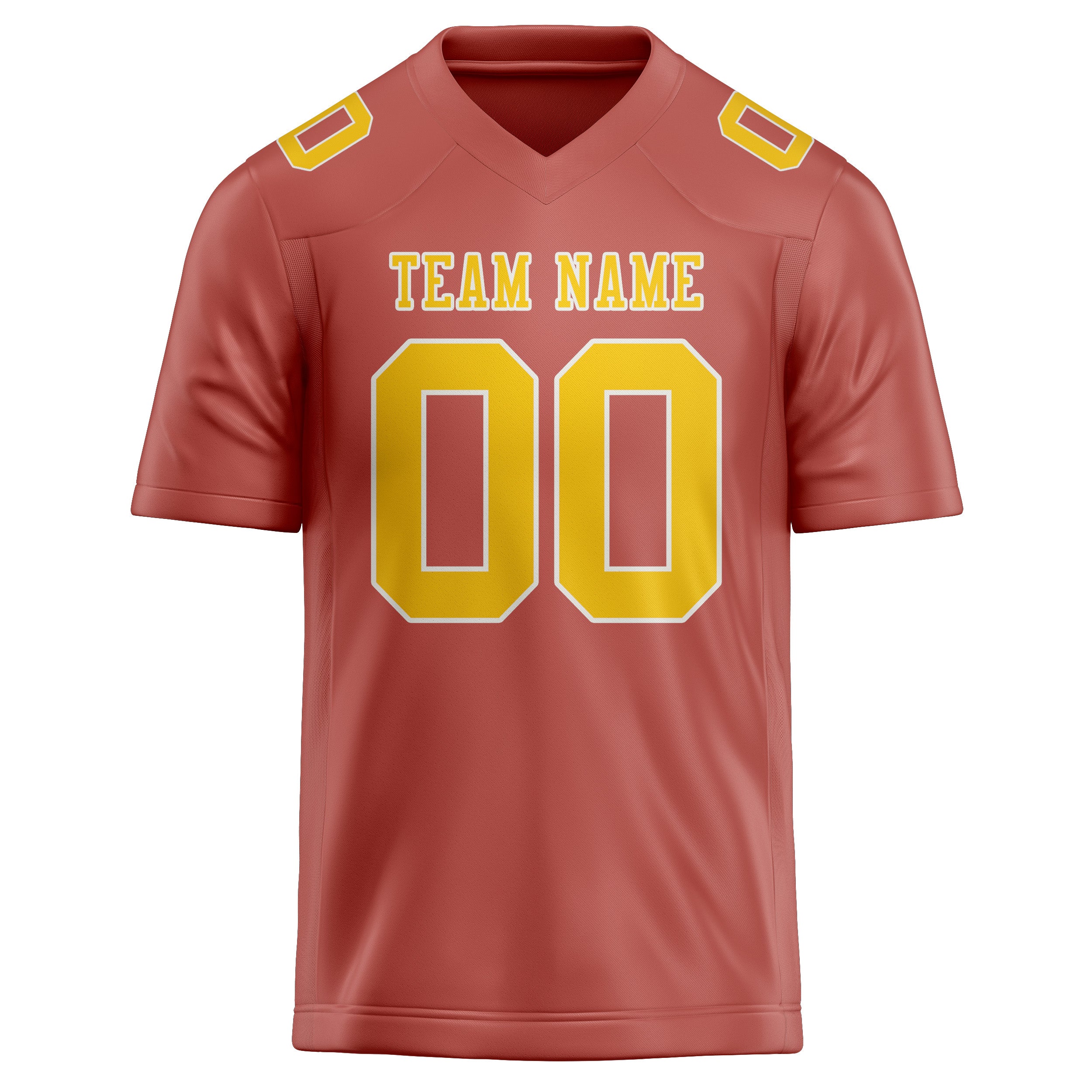 Custom Copper Rose Gold Football Jersey