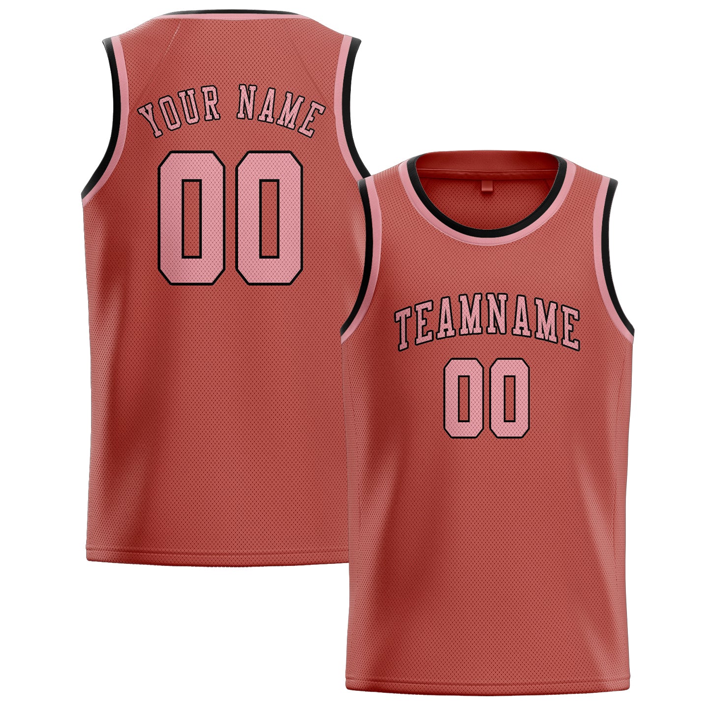 Custom Copper Rose Light Pink Basketball Jersey