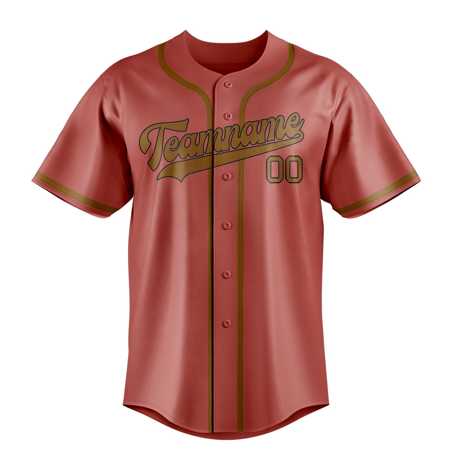 Custom Copper Rose Khaki Baseball Jersey