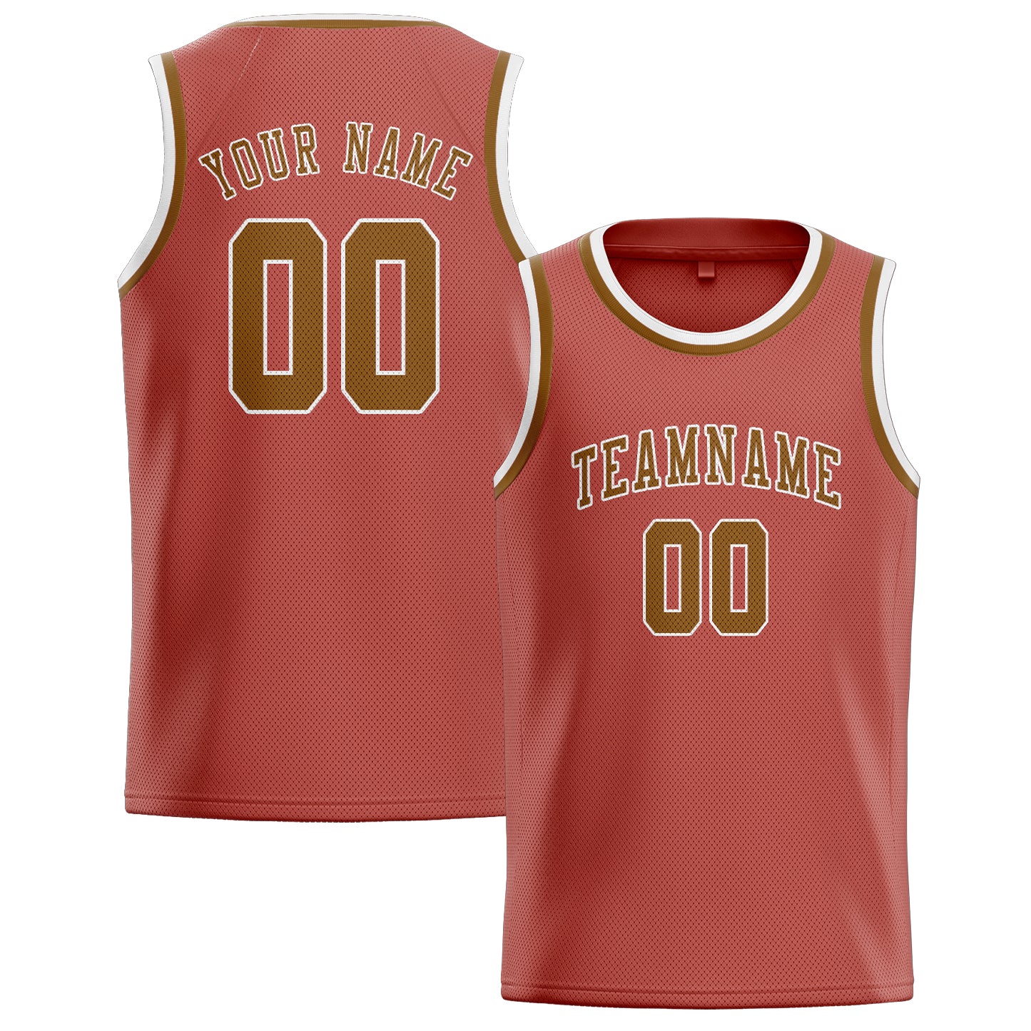 Custom Copper Rose Khaki Basketball Jersey