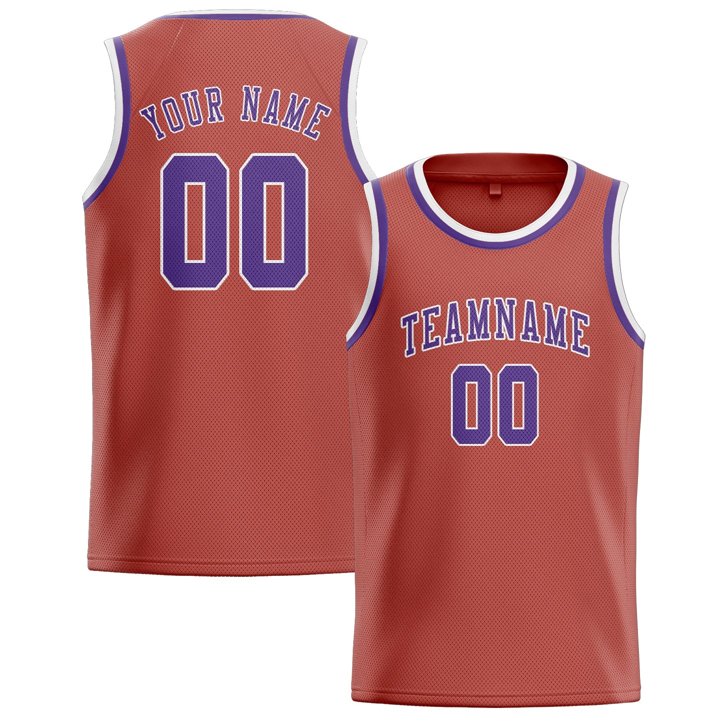 Custom Copper Rose Light Purple Basketball Jersey